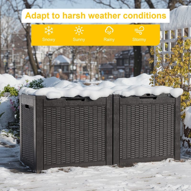 Outdoor Patio Storage Resin Lockable Deck Box