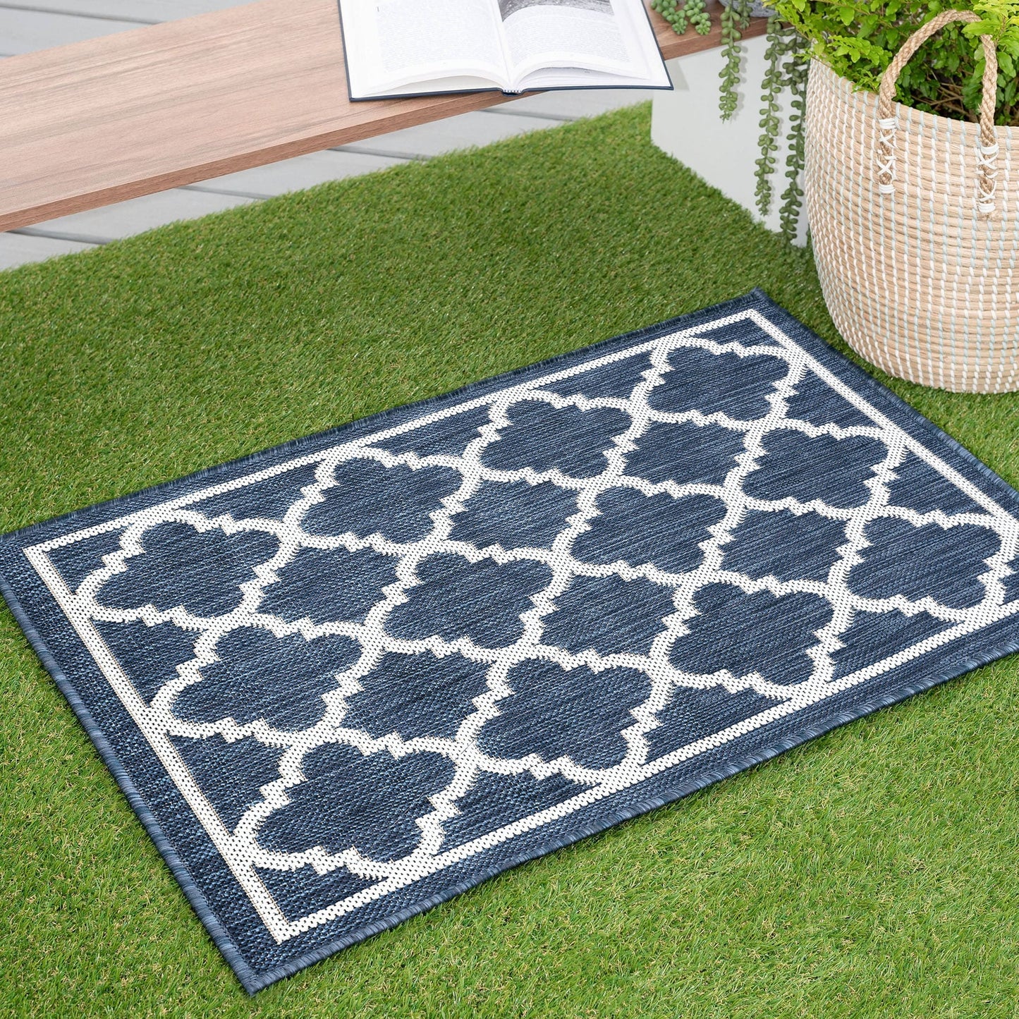 Tapis géométrique d'intérieur/extérieur Exo Coastal