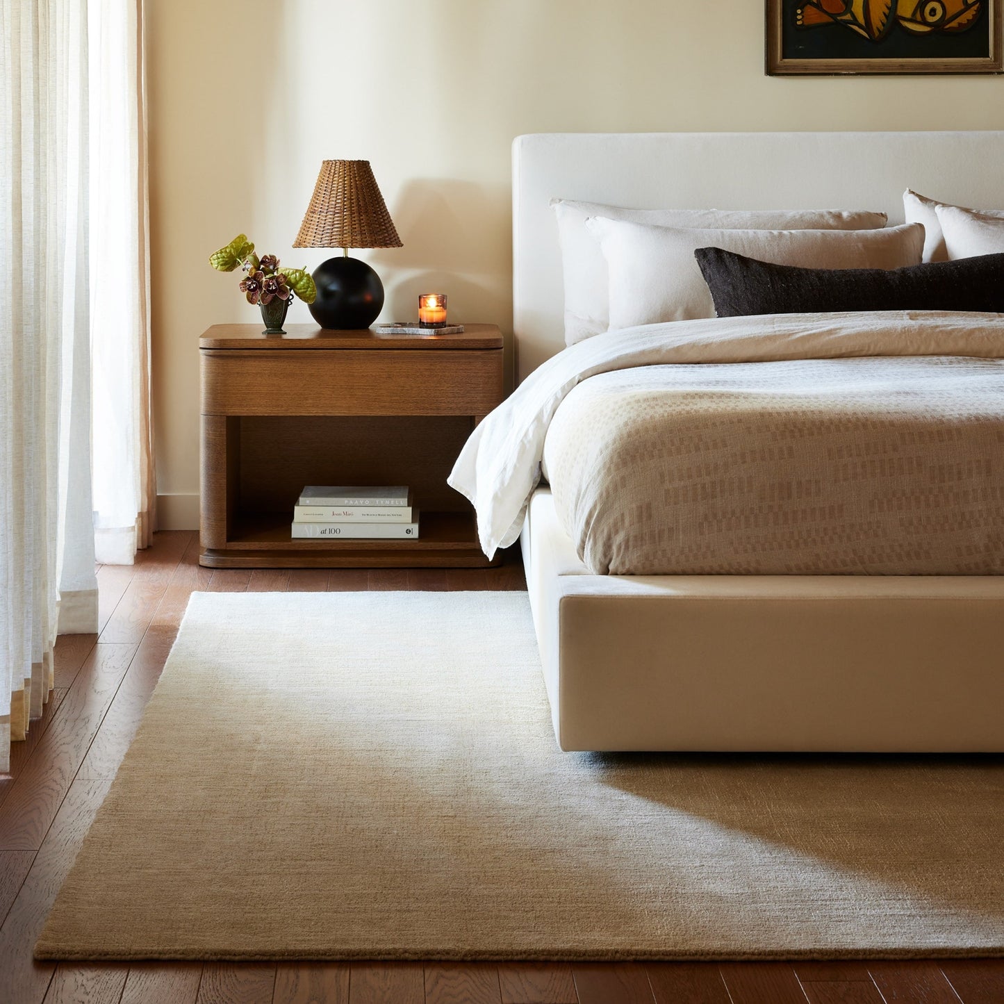 Tapis Nuloom Arrel en laine mélangée mouchetée