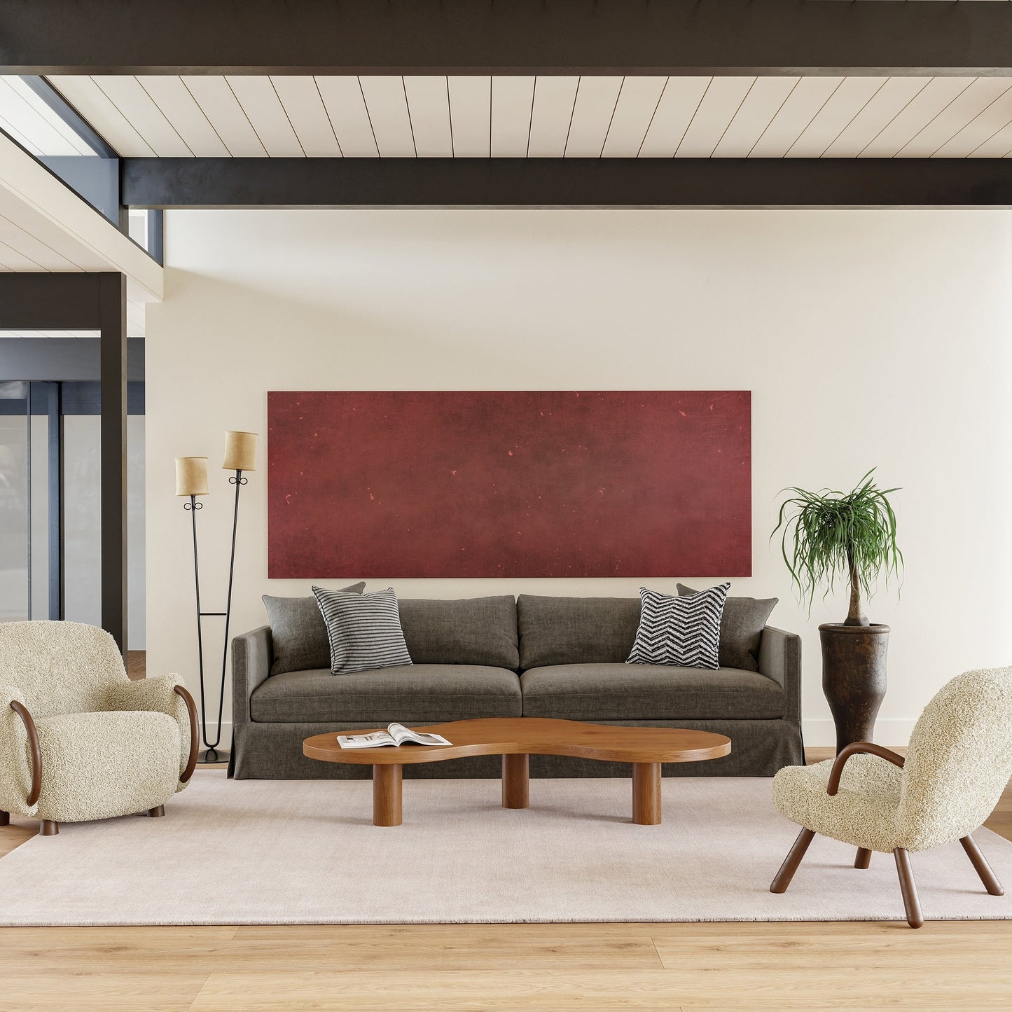 Tapis Nuloom Arrel en laine mélangée mouchetée