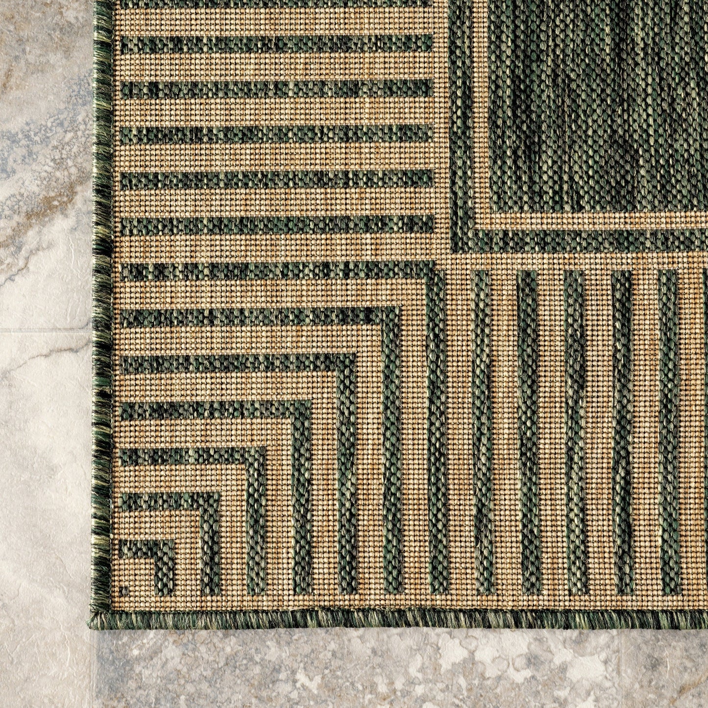 Tapis d'intérieur/extérieur classique à bordures Nuloom Leah