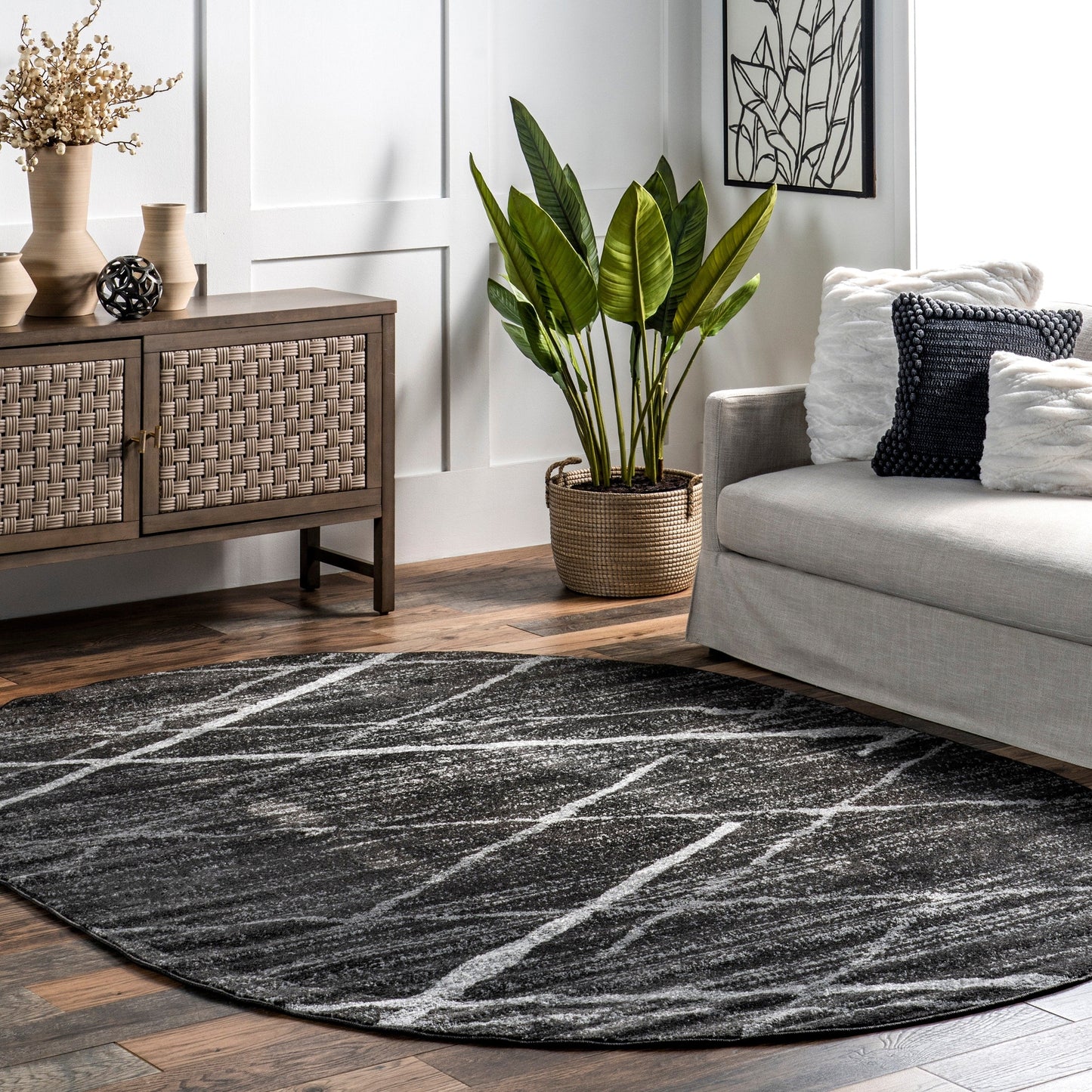 Tapis abstrait moderne Nuloom Skylar