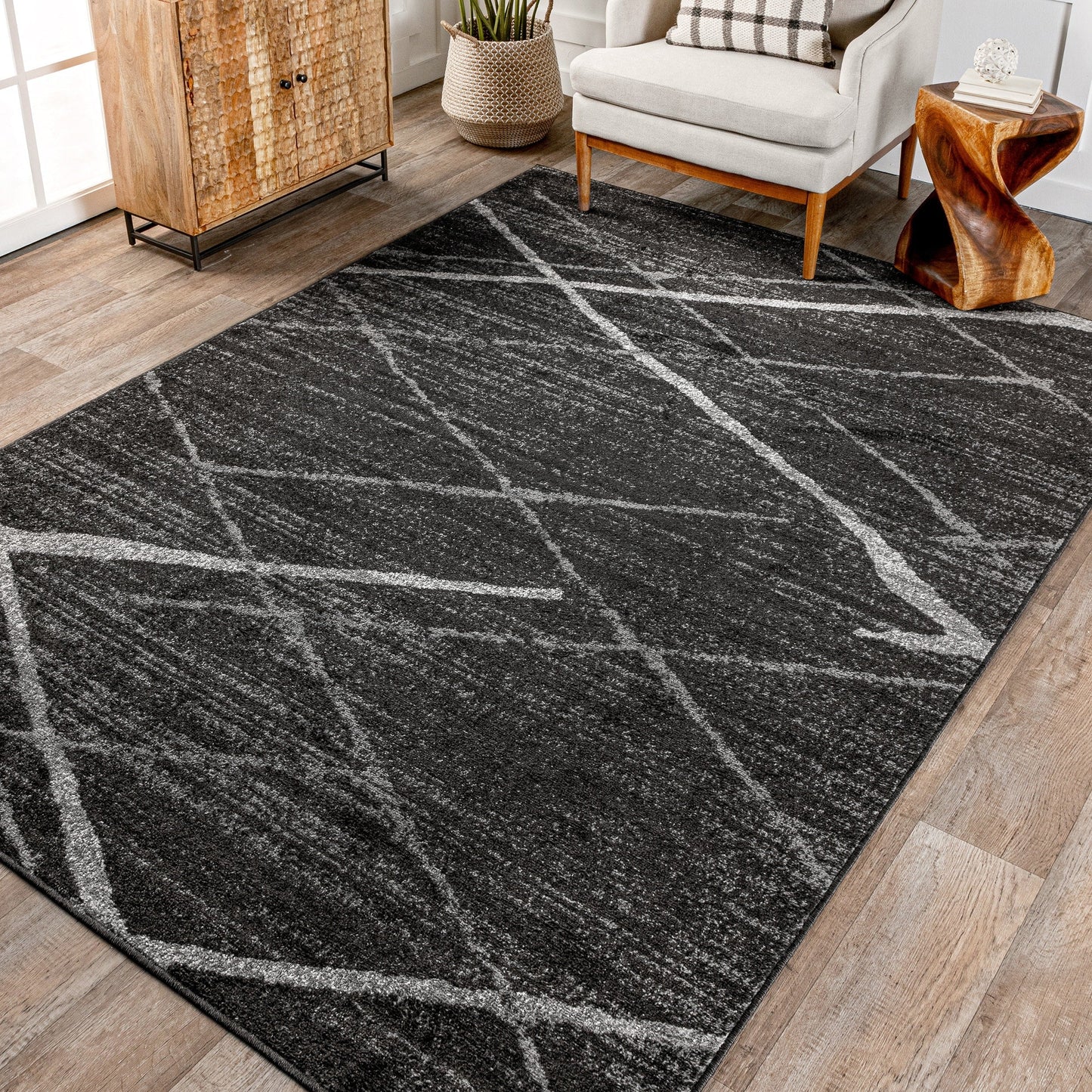 Tapis abstrait moderne Nuloom Skylar