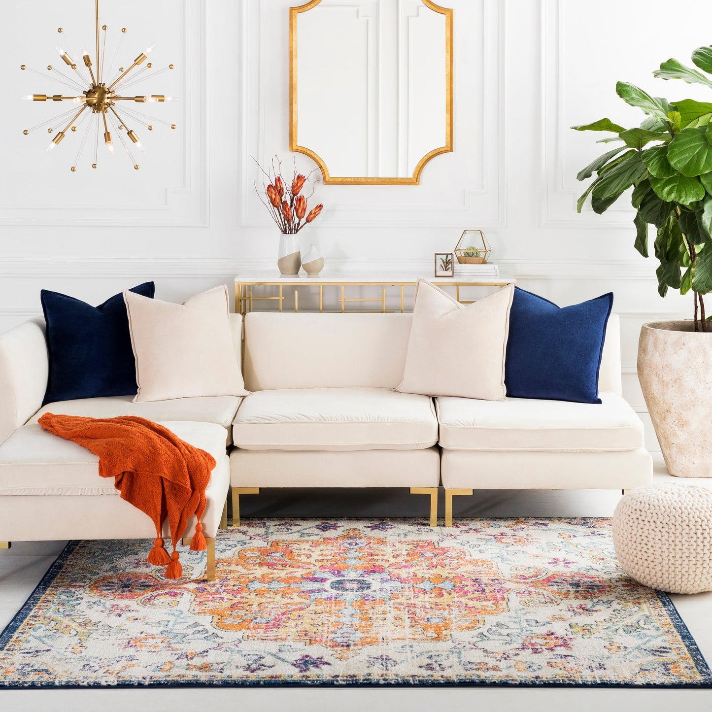 Tapis bohème vintage Caressa de Livabliss