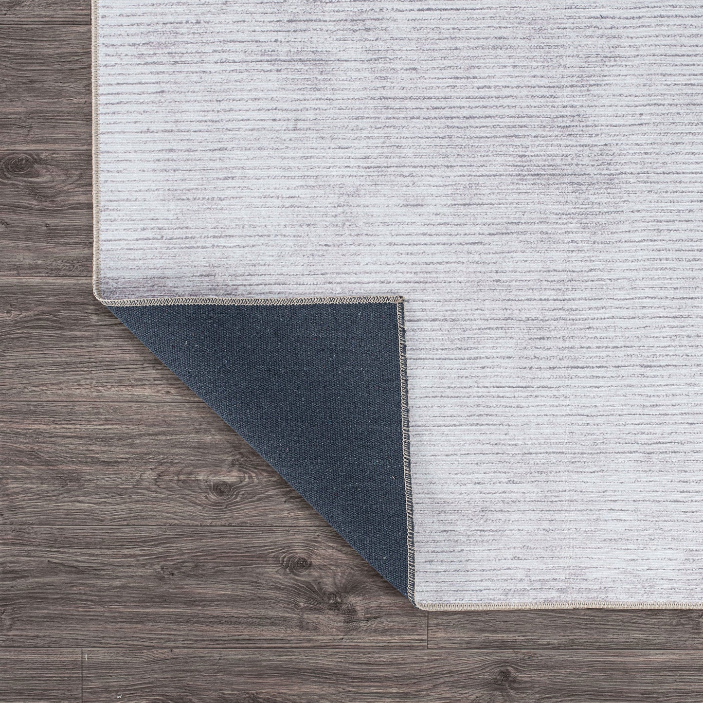 Tapis contemporain à rayures vieillies lavable en machine