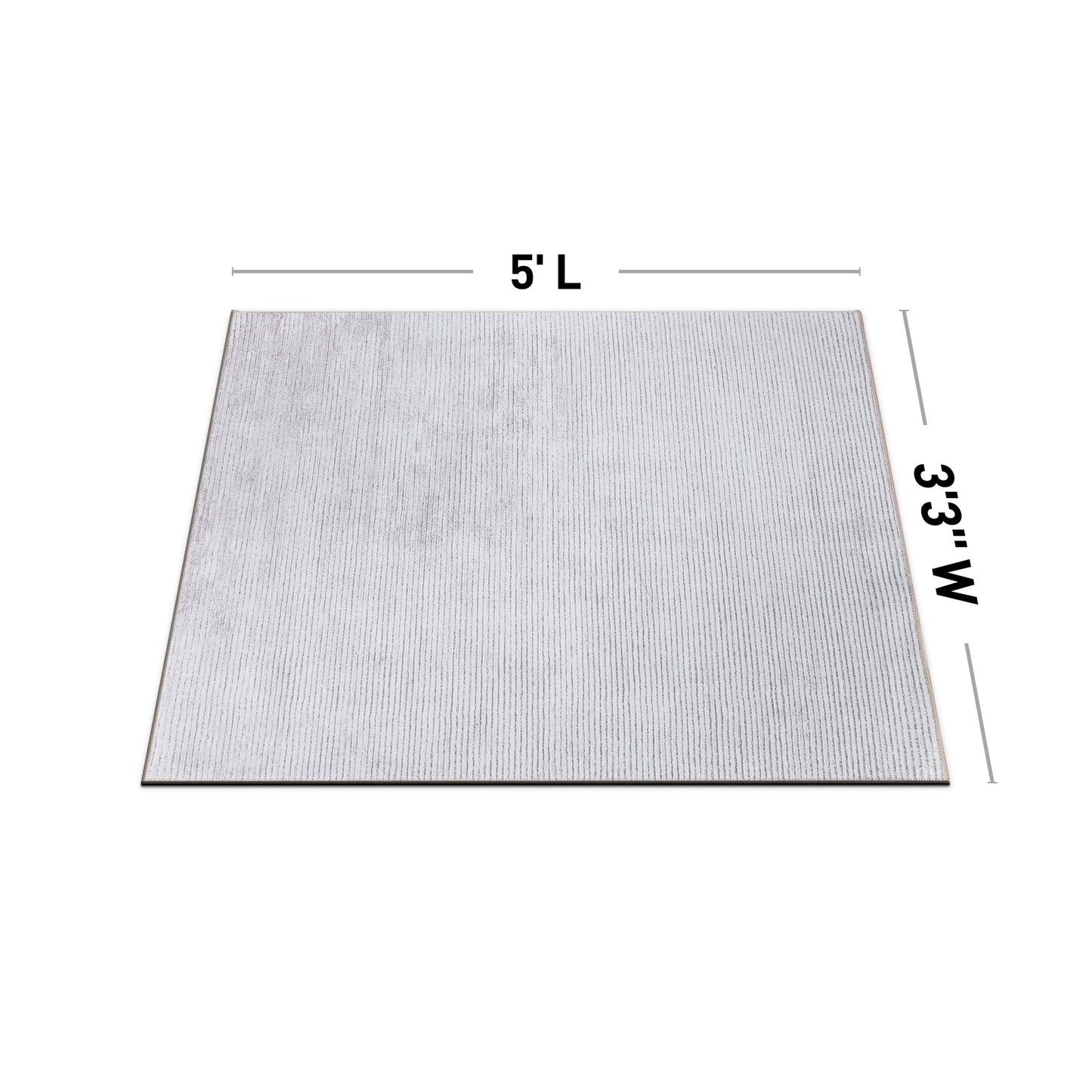 Tapis contemporain à rayures vieillies lavable en machine