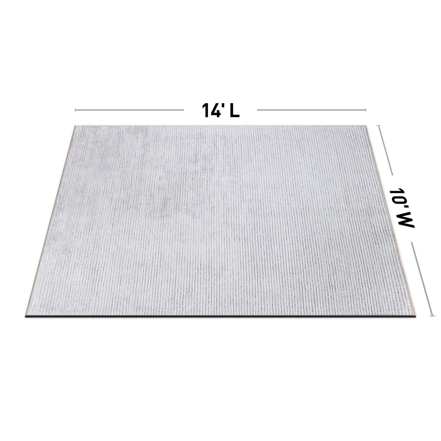 Tapis contemporain à rayures vieillies lavable en machine