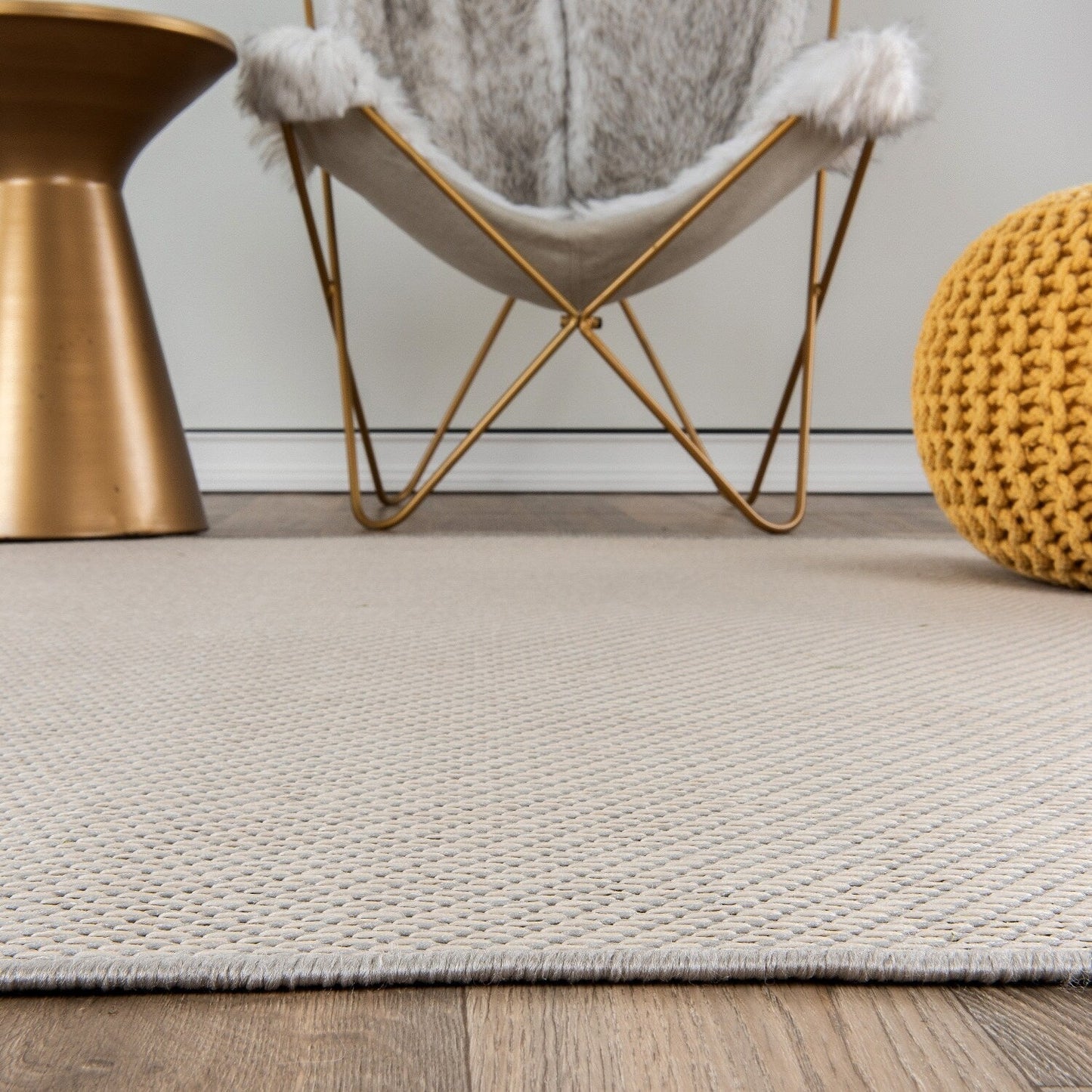 Tapis contemporain solide pour intérieur/extérieur