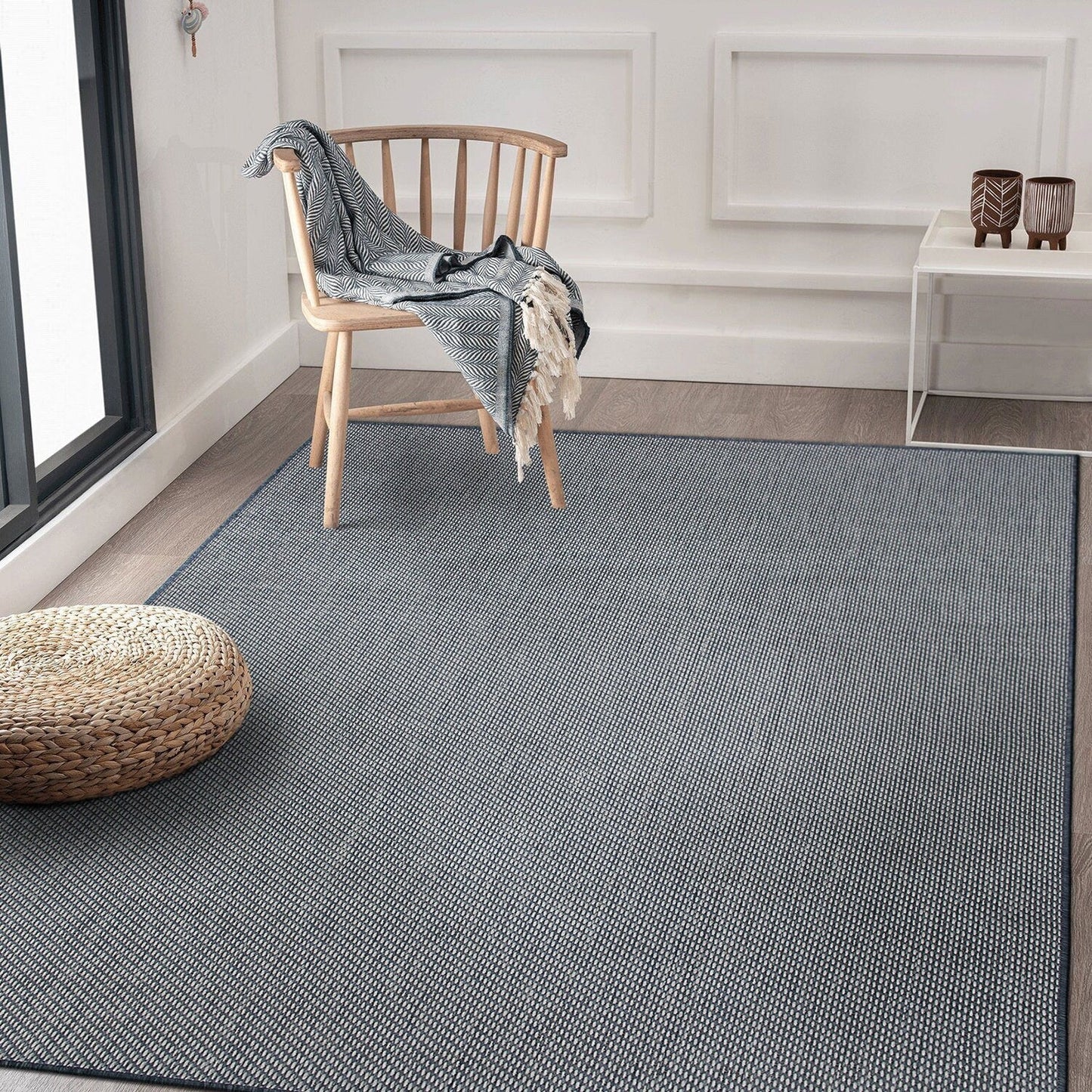 Tapis contemporain solide pour intérieur/extérieur