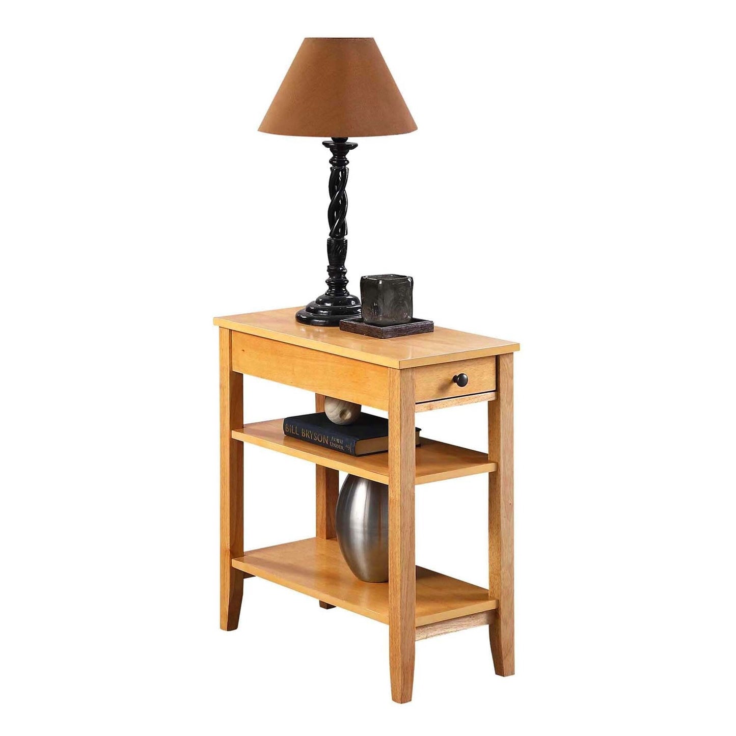 Table d'appoint à 1 tiroir et étagères American Heritage de Convenience Concepts