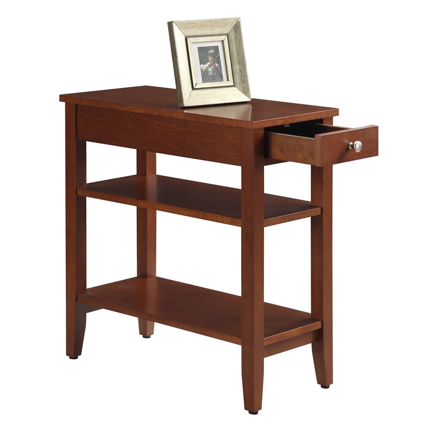 Table d'appoint à 1 tiroir et étagères American Heritage de Convenience Concepts