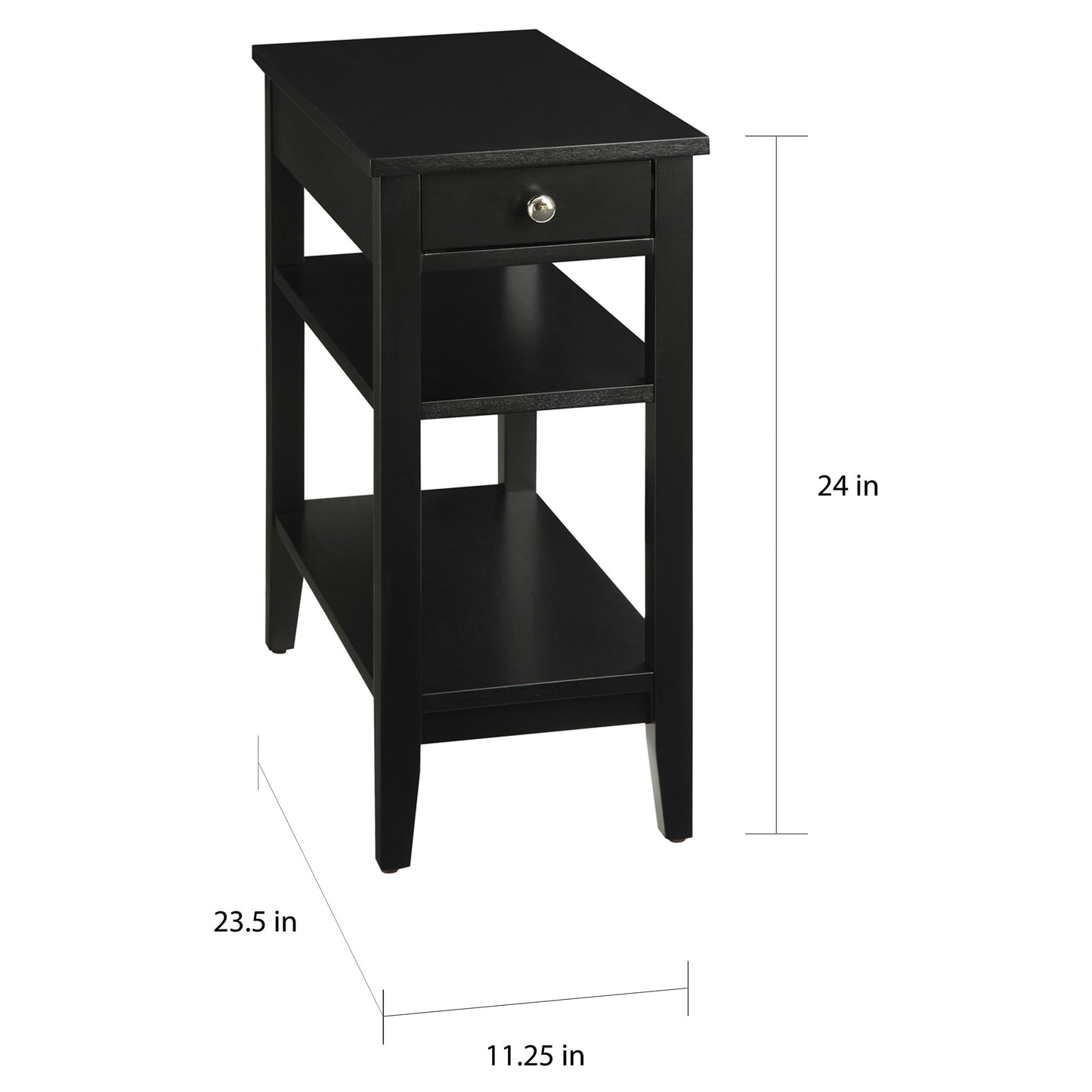 Table d'appoint à 1 tiroir et étagères American Heritage de Convenience Concepts