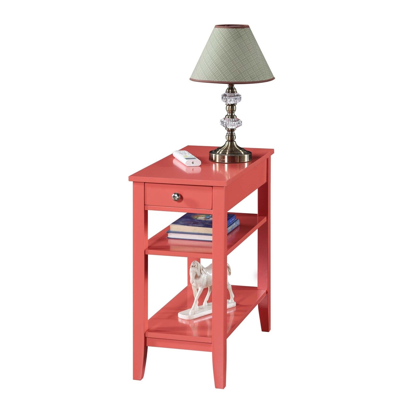 Table d'appoint à 1 tiroir et étagères American Heritage de Convenience Concepts