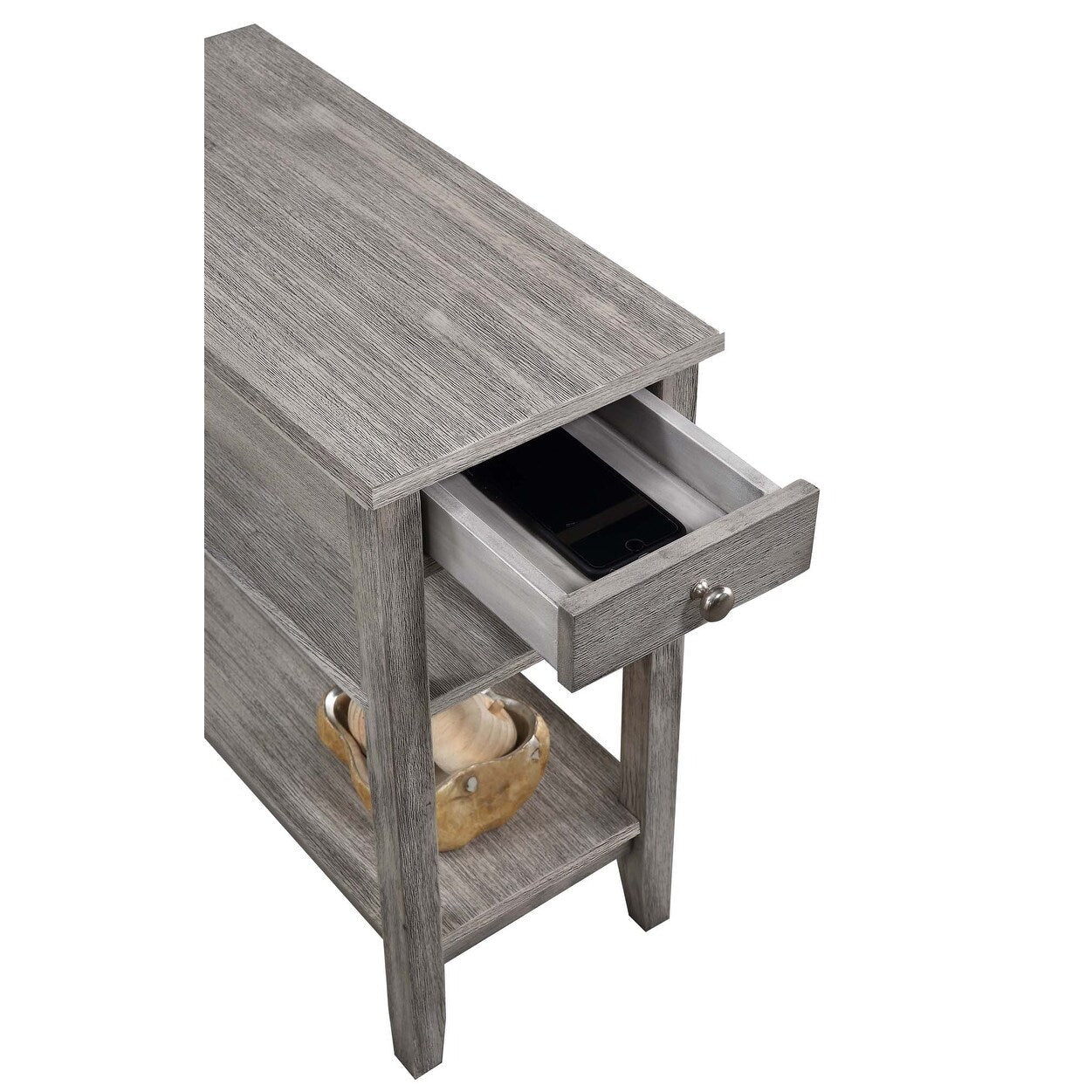 Table d'appoint à 1 tiroir et étagères American Heritage de Convenience Concepts