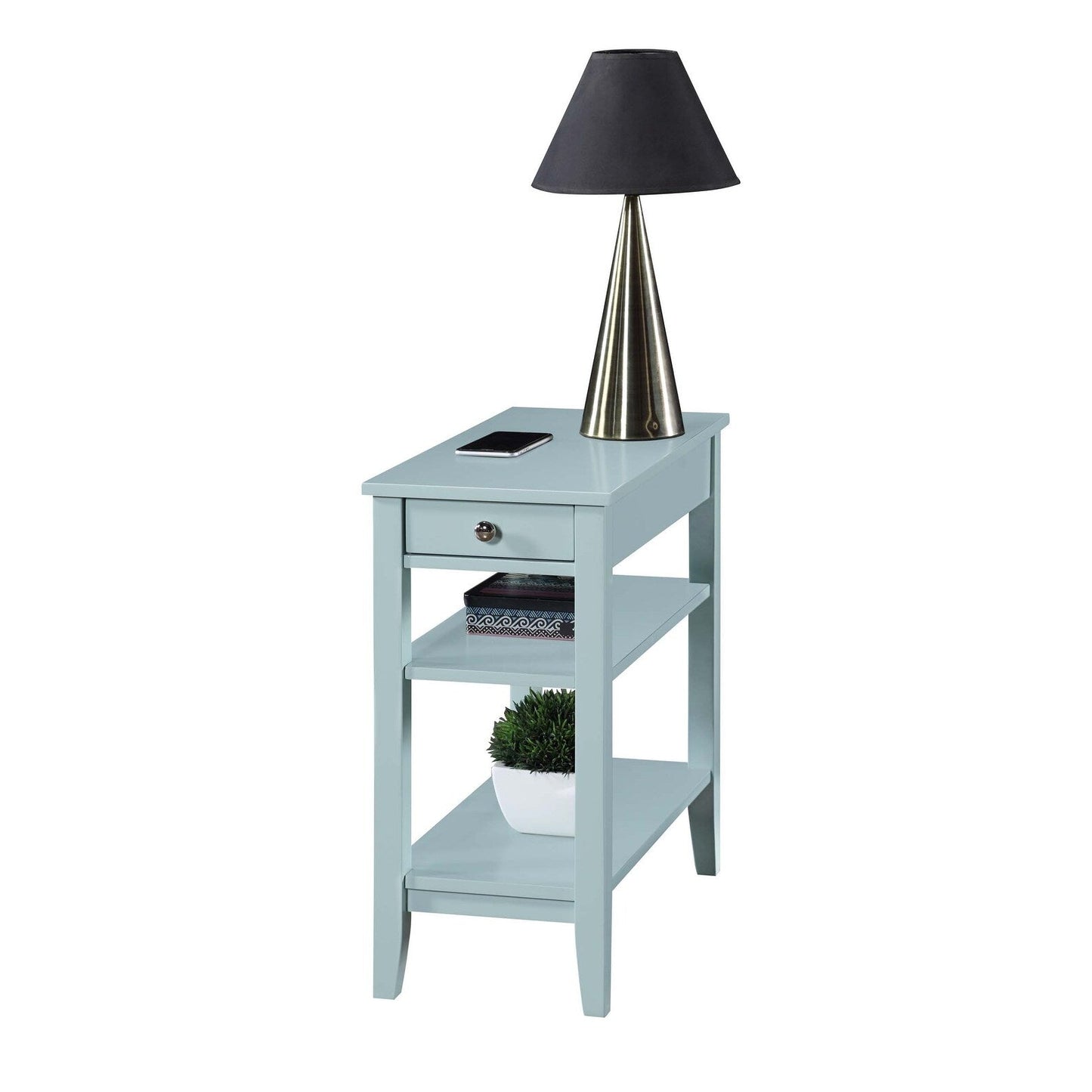 Table d'appoint à 1 tiroir et étagères American Heritage de Convenience Concepts
