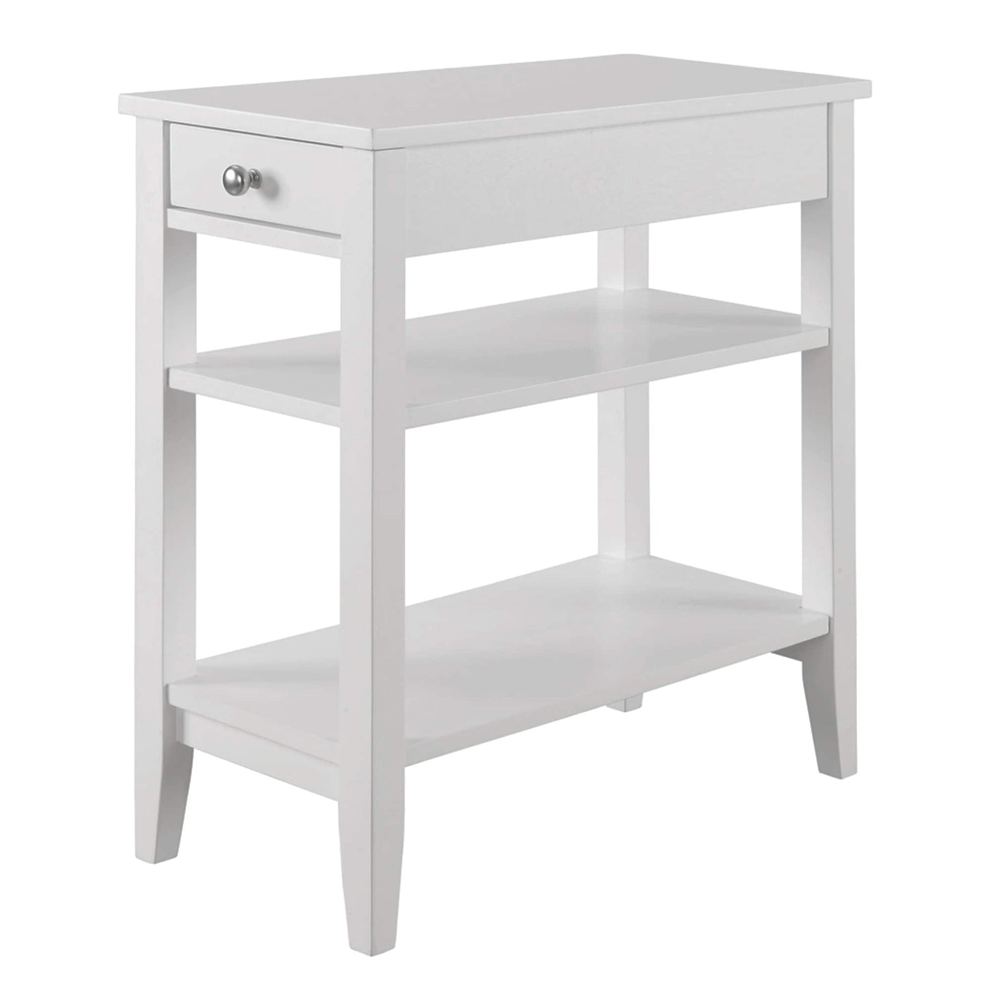Table d'appoint à 1 tiroir et étagères American Heritage de Convenience Concepts