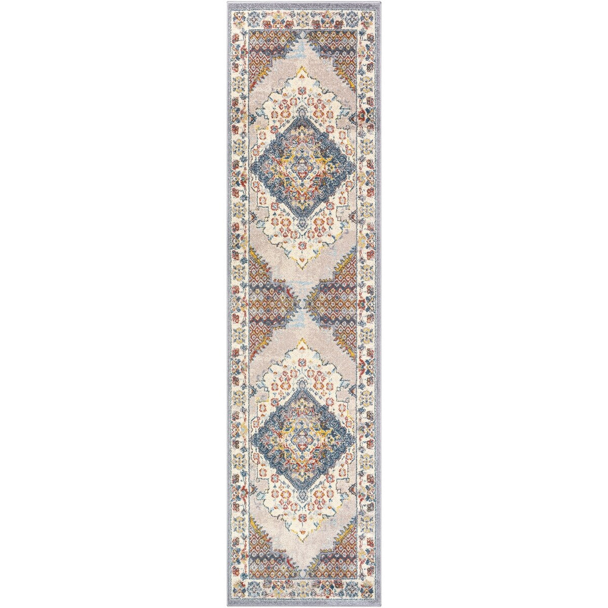 Tapis médaillon persan traditionnel Livabliss Elmas