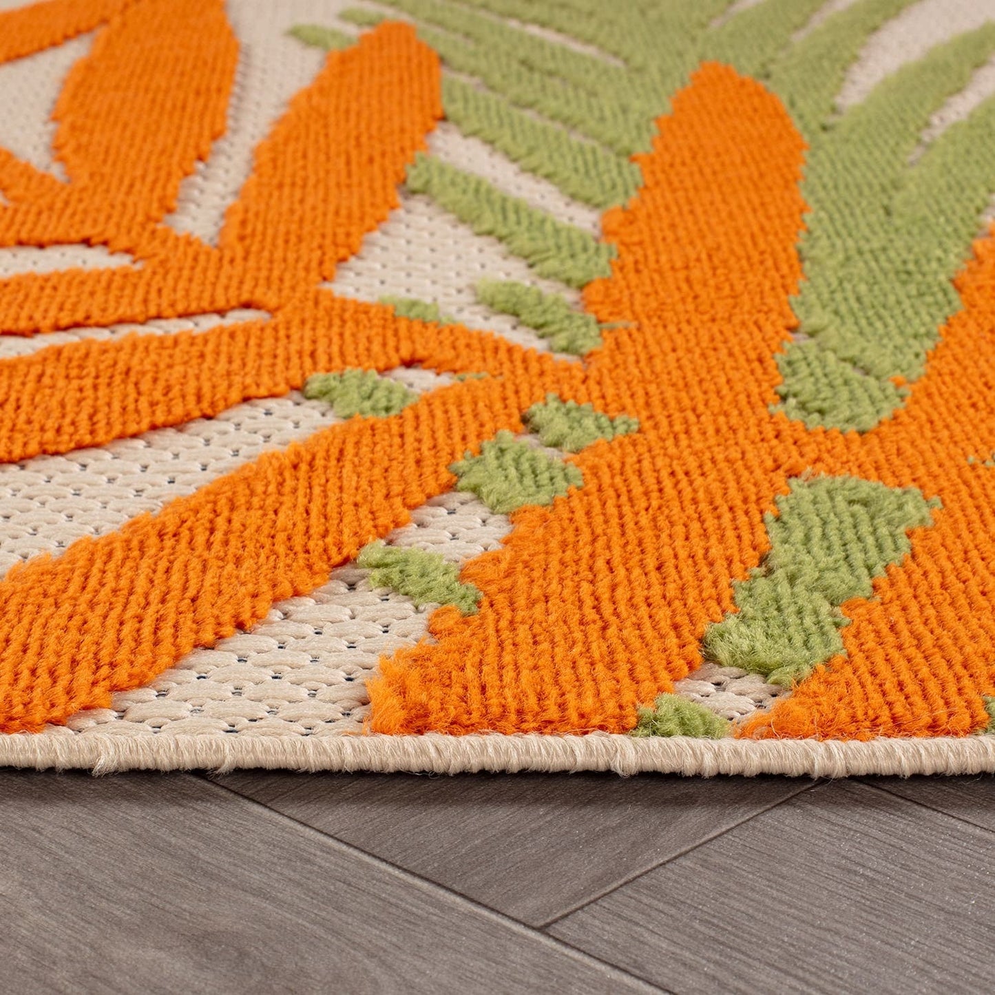 Tapis d'intérieur/extérieur en feuilles de palmier Evora