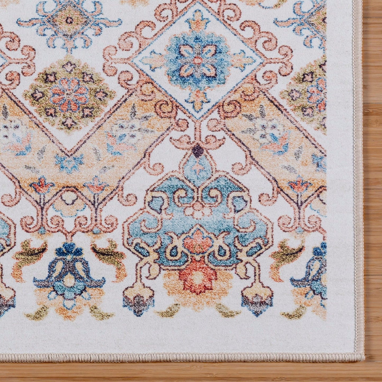 Tapis antidérapant lavable en polyester à poils plats imprimé numériquement par Gertmenian Crystal Print