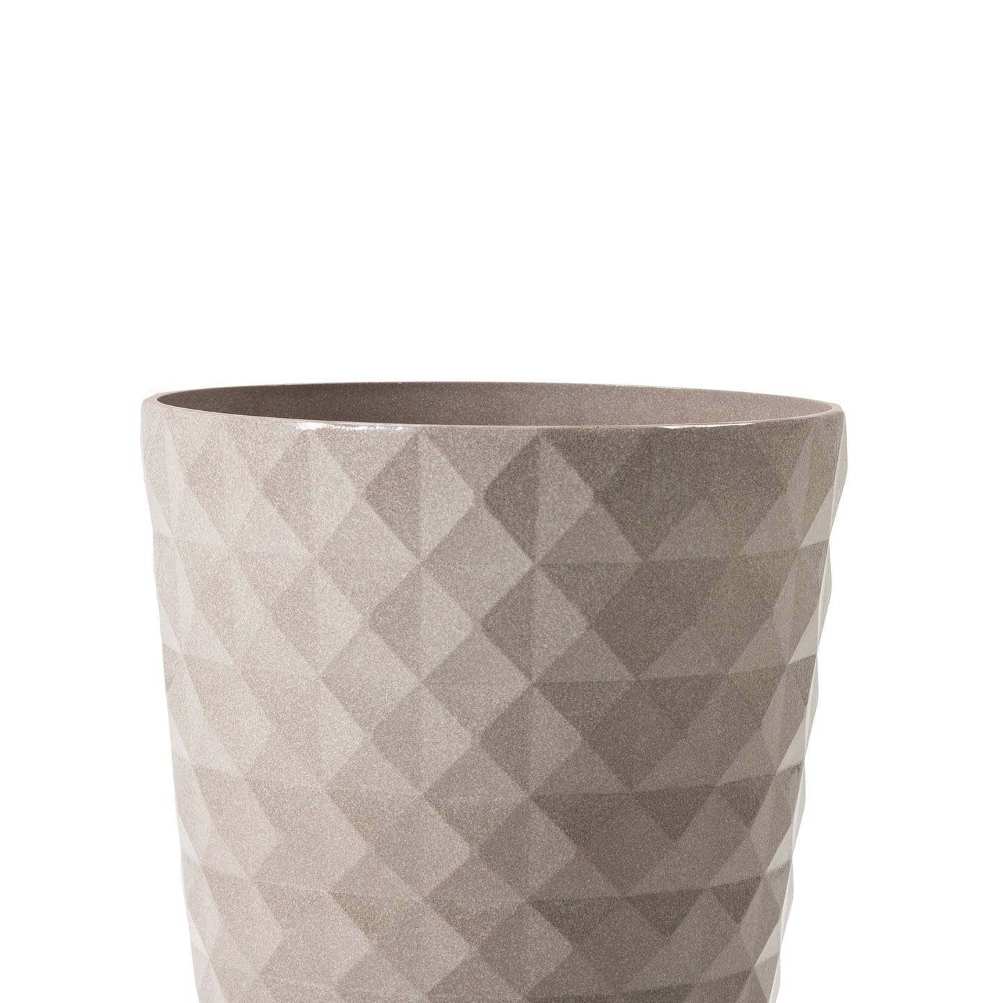 Glitzhome 19.75 H Eco-Friendly Oversized Faux Ceramic Diamond Textured Tall Planter Porch Flowerpot (Set of 2)