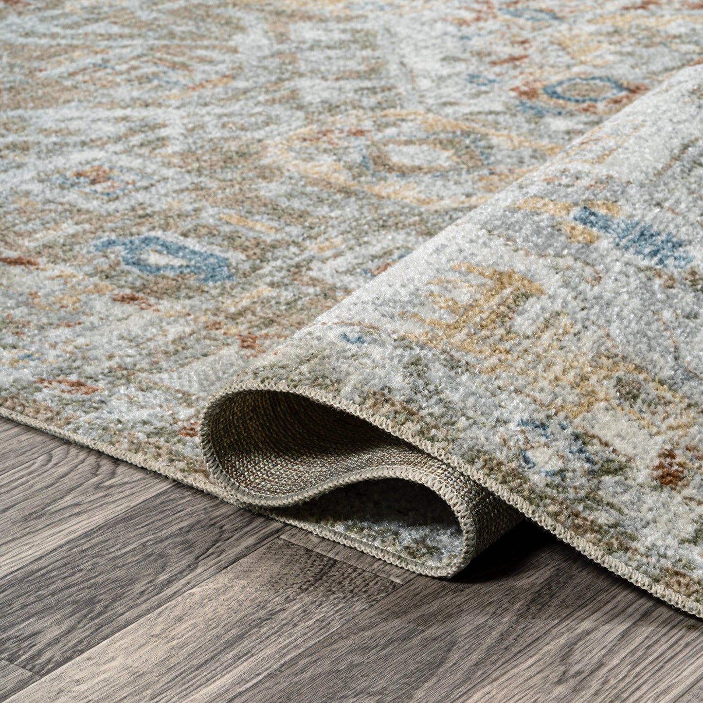 JONATHAN Y Brandy Bohemian Medallion Low-Pile Machine-Washable Cream/Terra Area Rug
