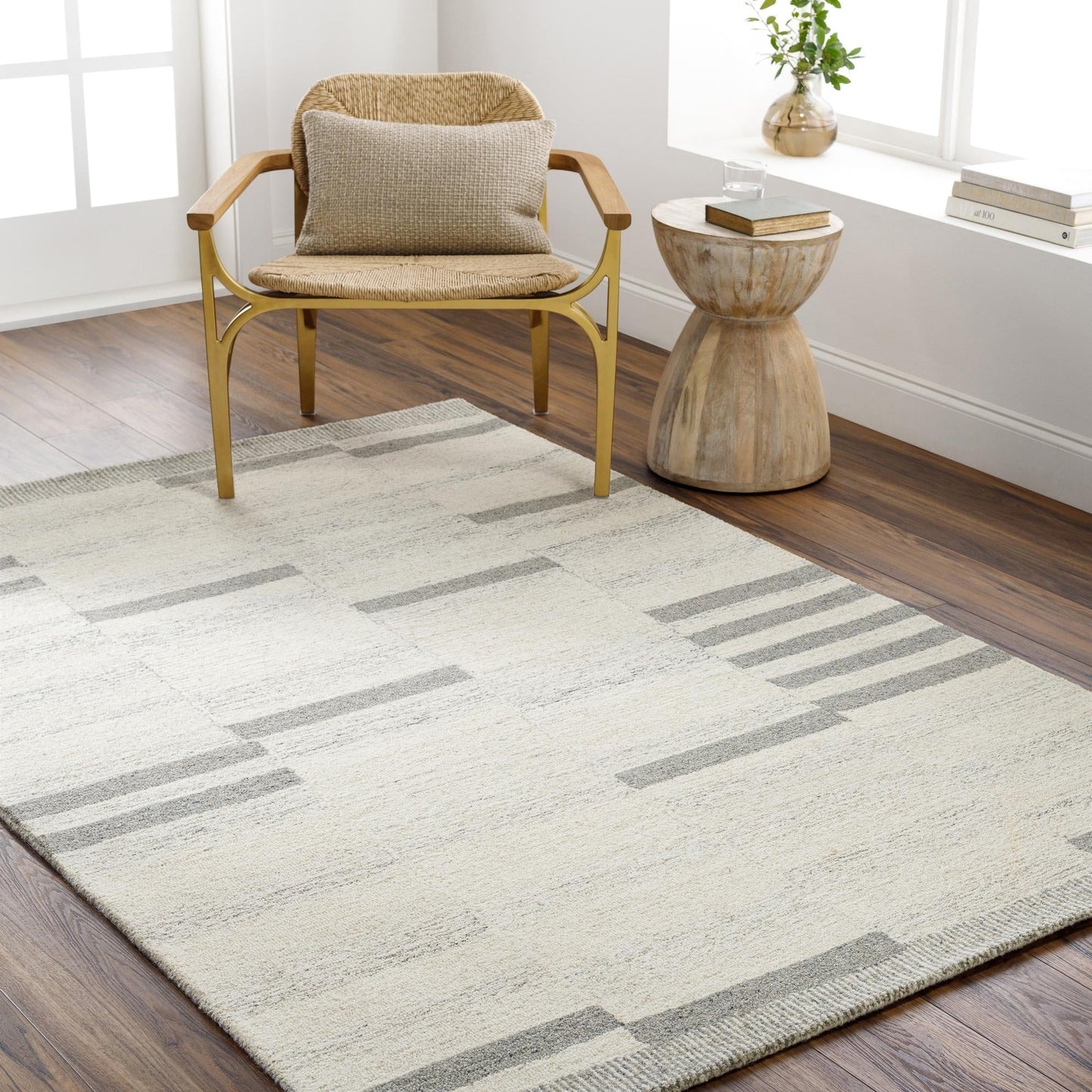 Tapis géométrique en laine touffeté à la main Livabliss Granada