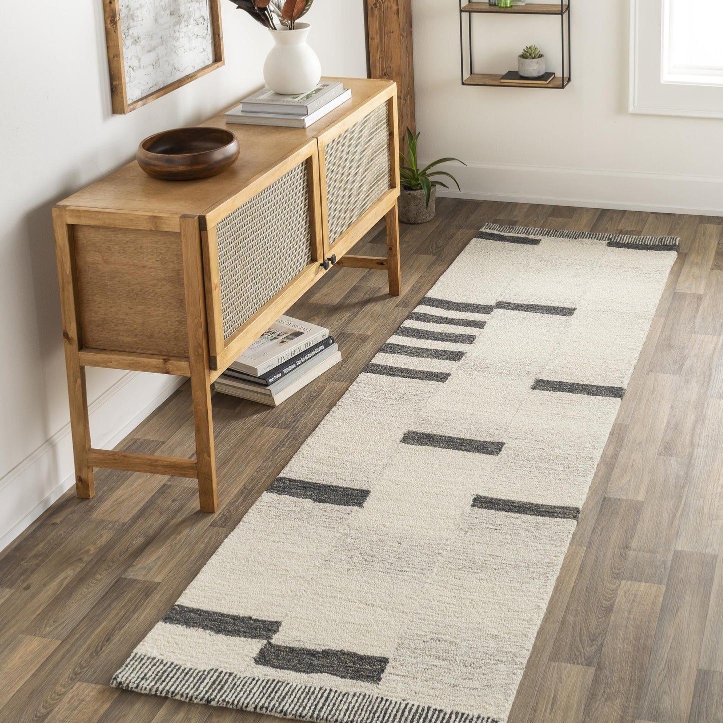 Tapis géométrique en laine touffeté à la main Livabliss Granada