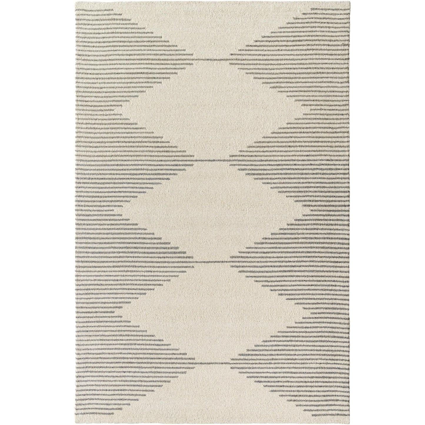 Tapis touffeté à la main minimaliste Livabliss Granada à motif losanges