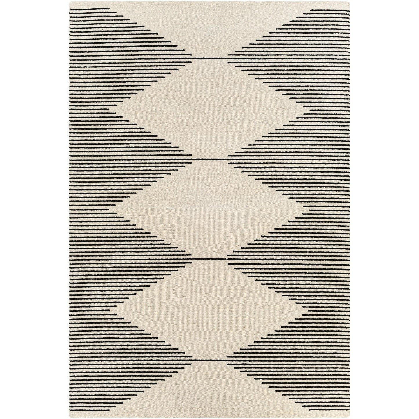 Tapis touffeté à la main minimaliste Livabliss Granada à motif losanges