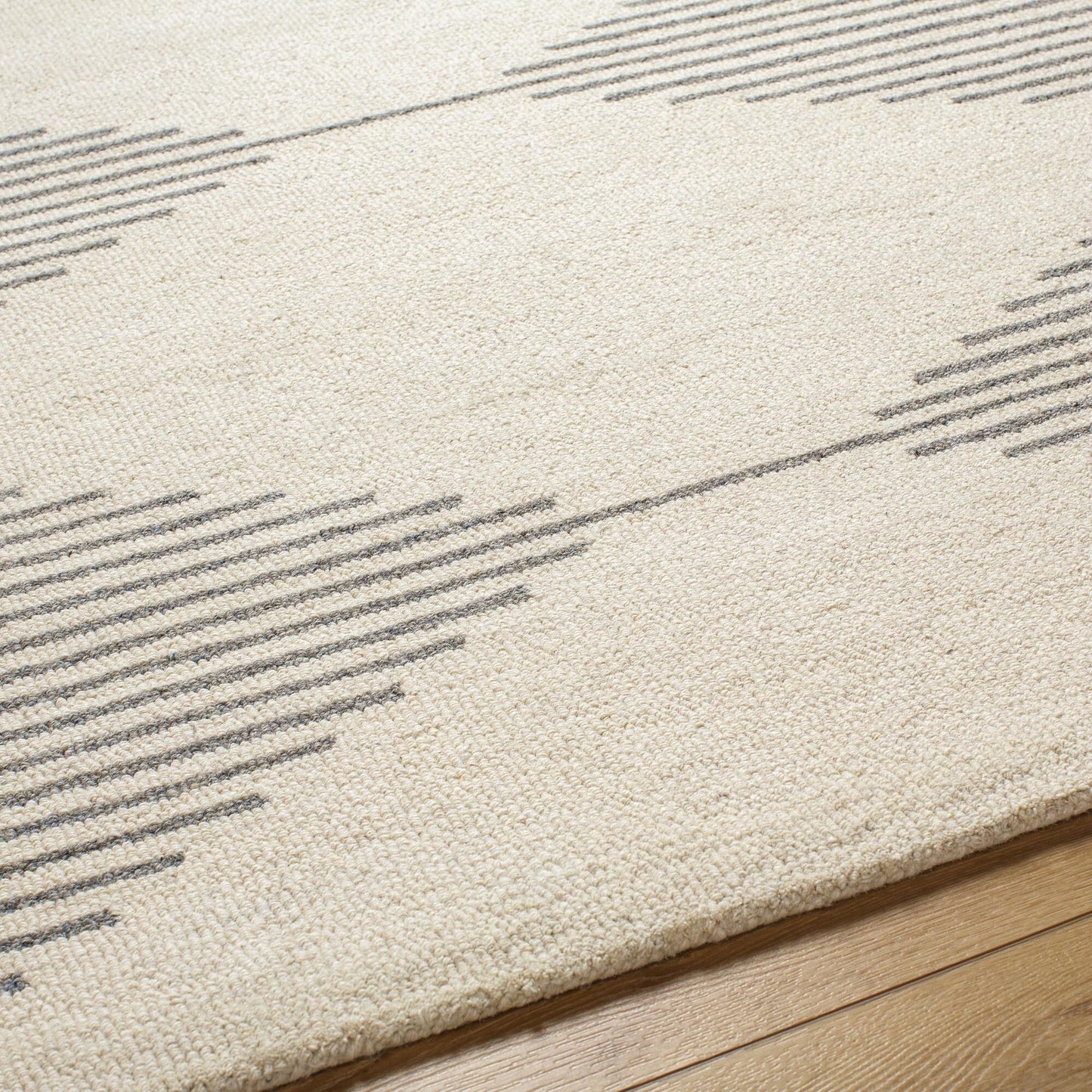 Tapis touffeté à la main minimaliste Livabliss Granada à motif losanges