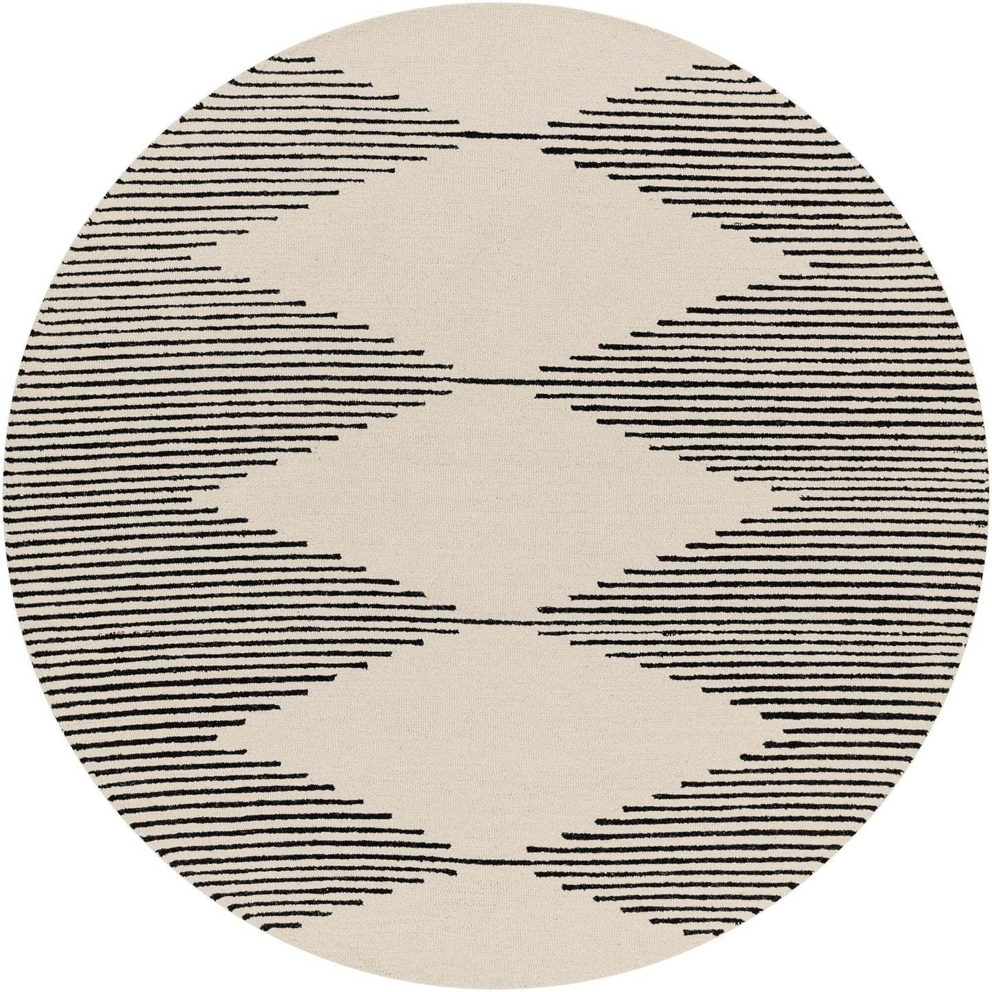 Tapis touffeté à la main minimaliste Livabliss Granada à motif losanges