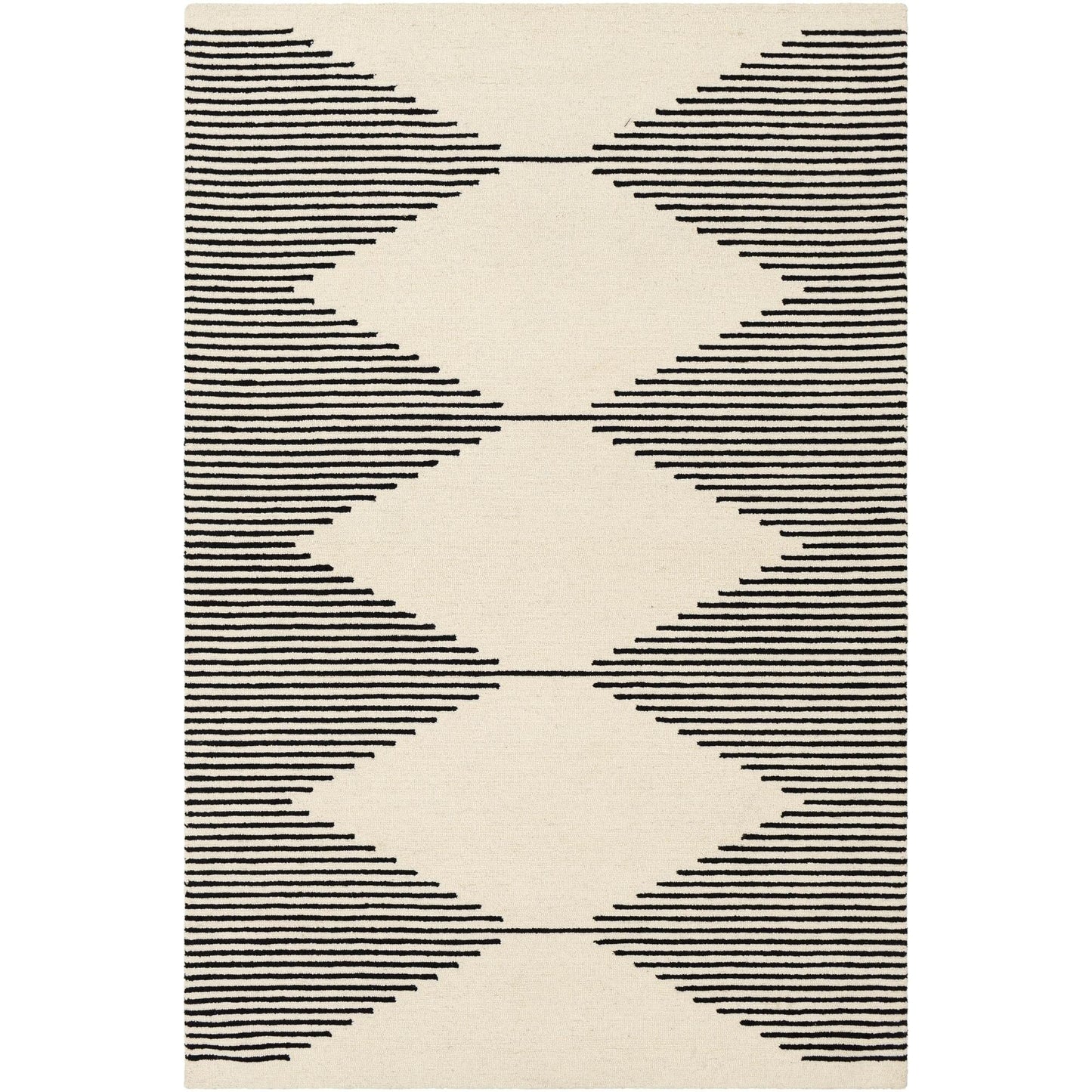 Tapis touffeté à la main minimaliste Livabliss Granada à motif losanges