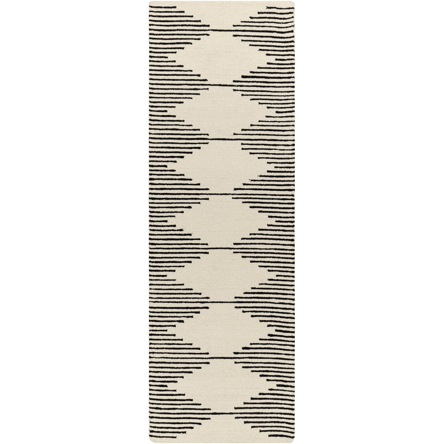 Tapis touffeté à la main minimaliste Livabliss Granada à motif losanges