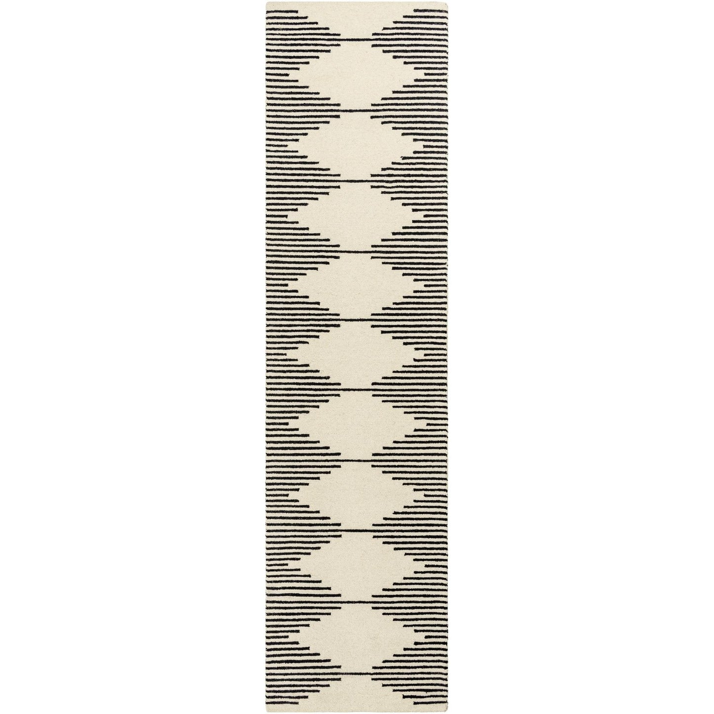 Tapis touffeté à la main minimaliste Livabliss Granada à motif losanges