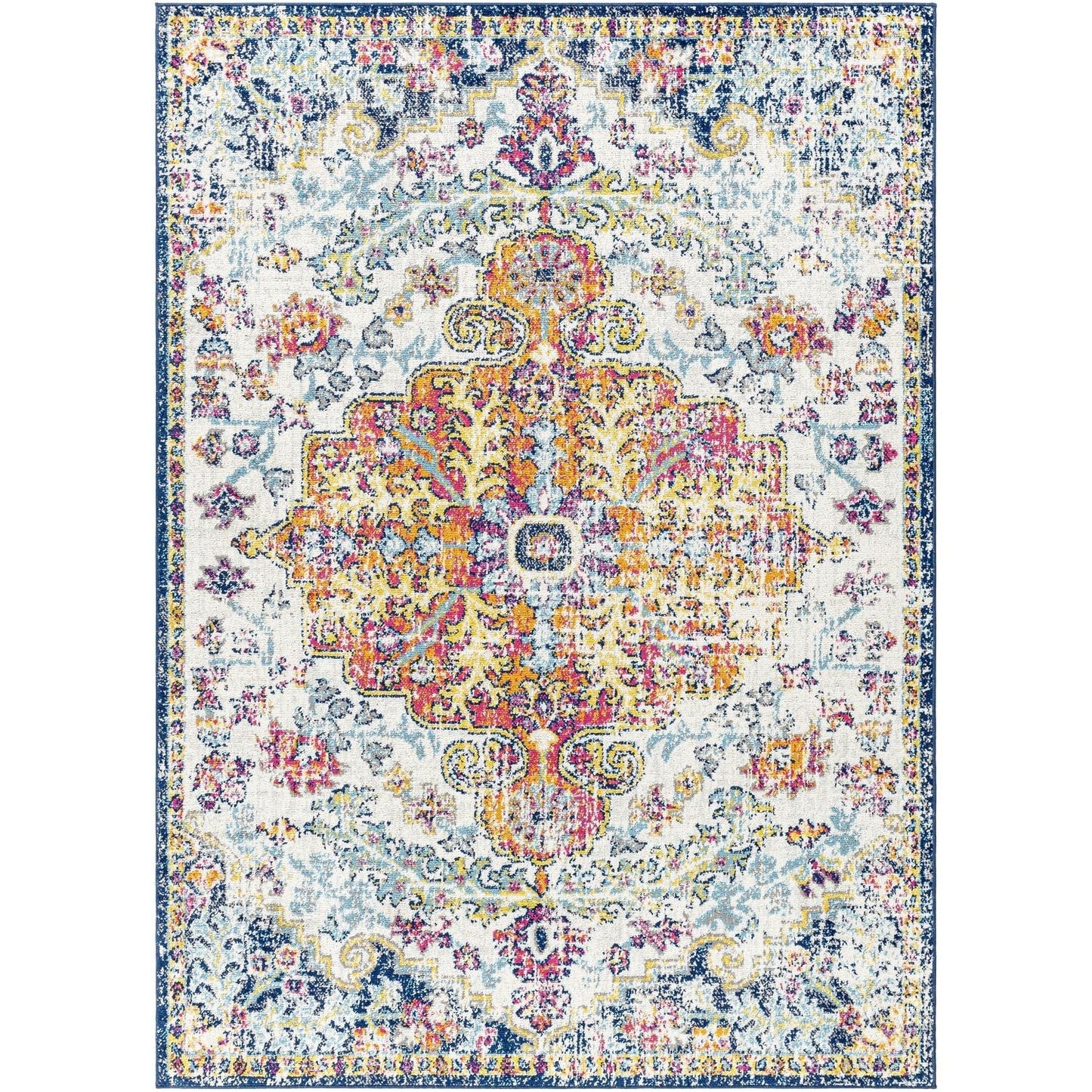 Tapis médaillon traditionnel Livabliss Harput revisité