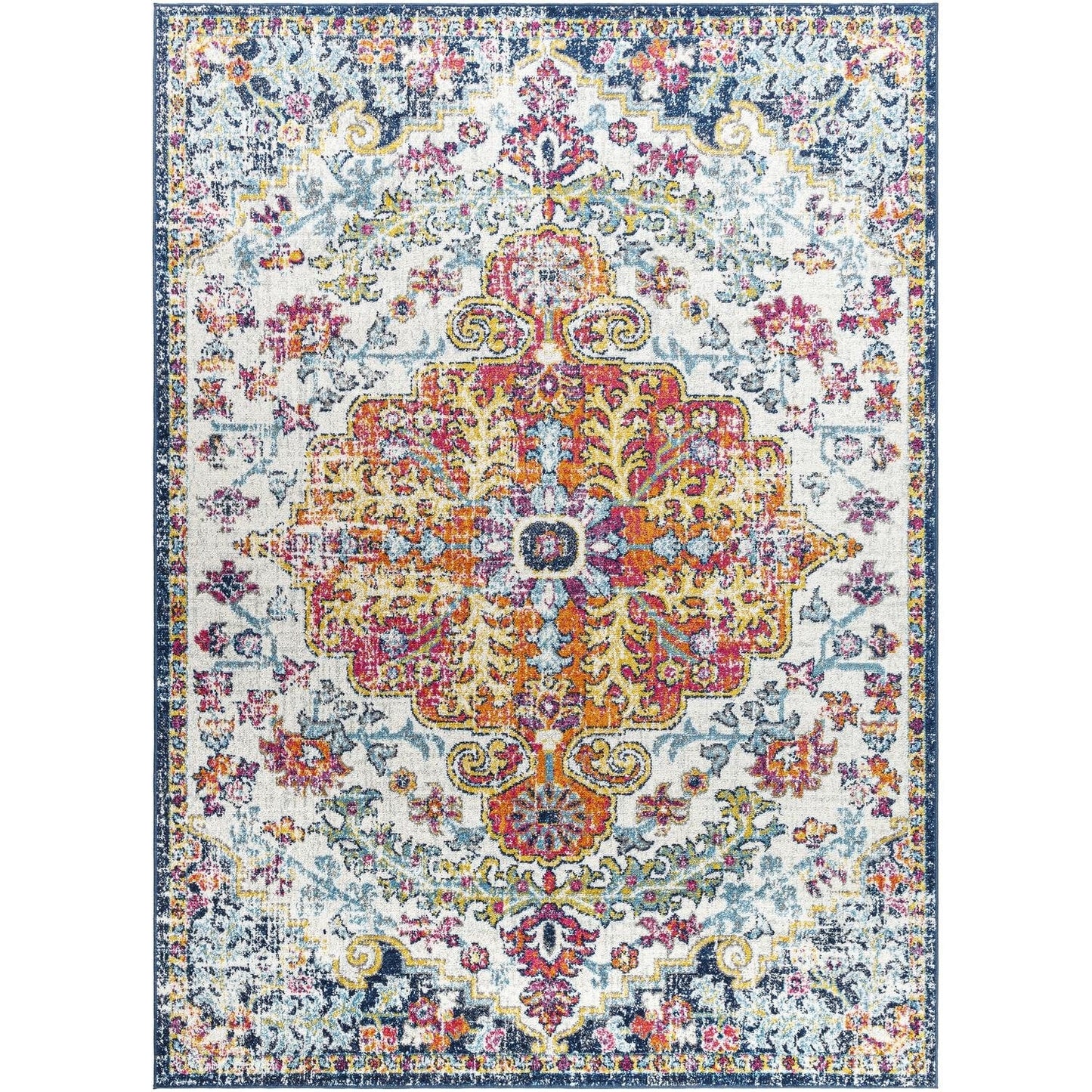 Tapis médaillon traditionnel Livabliss Harput revisité