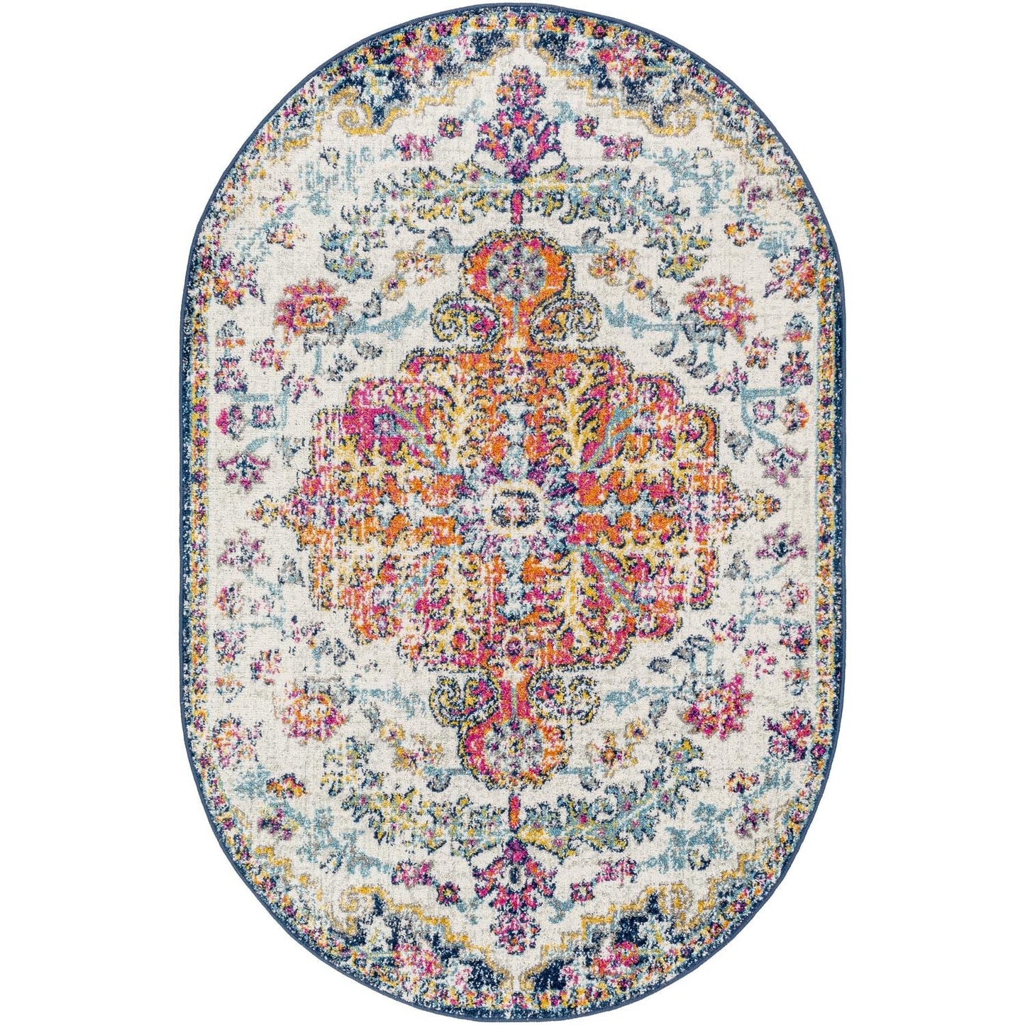 Tapis médaillon traditionnel Livabliss Harput revisité