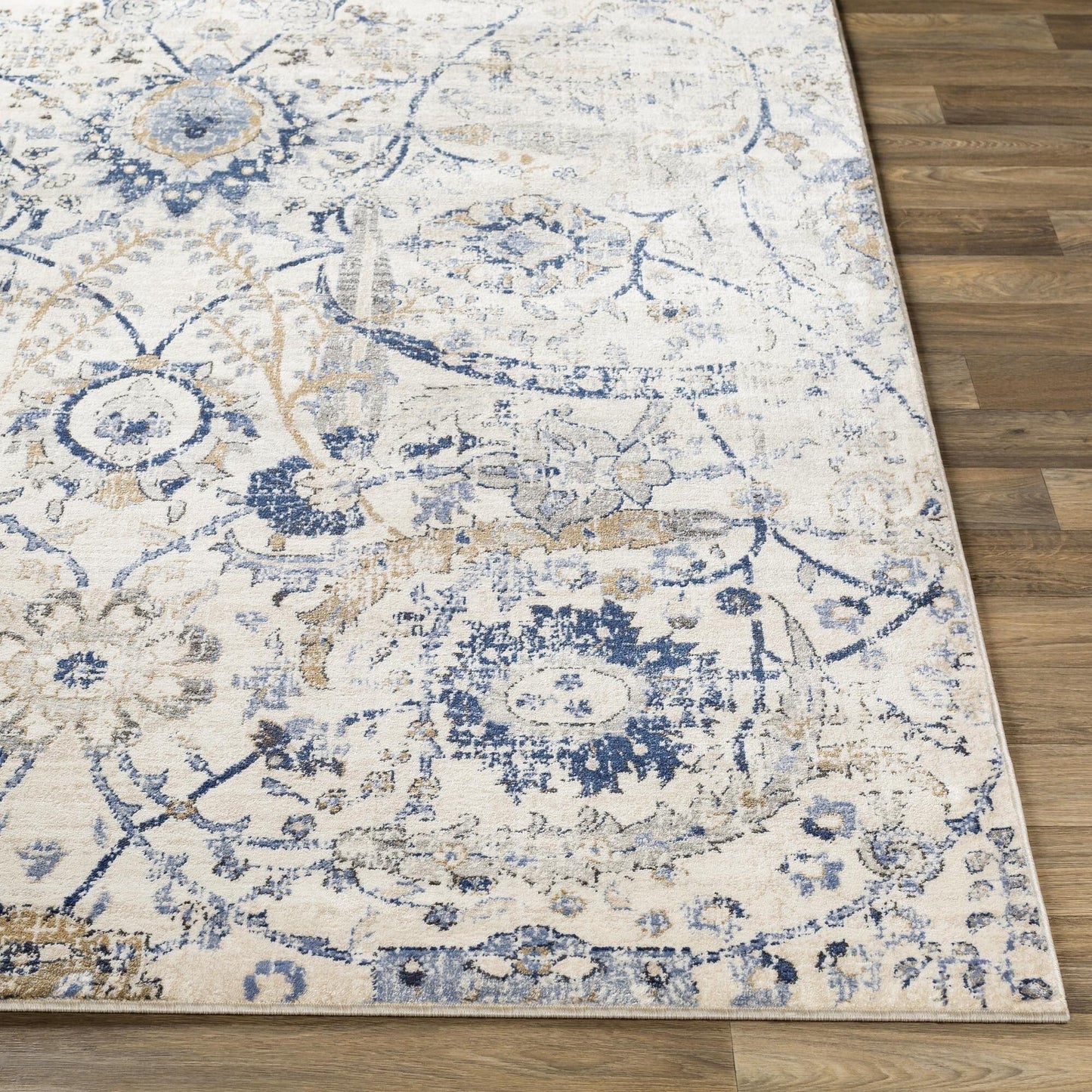 Tapis médaillon traditionnel Livabliss Indigo revisité