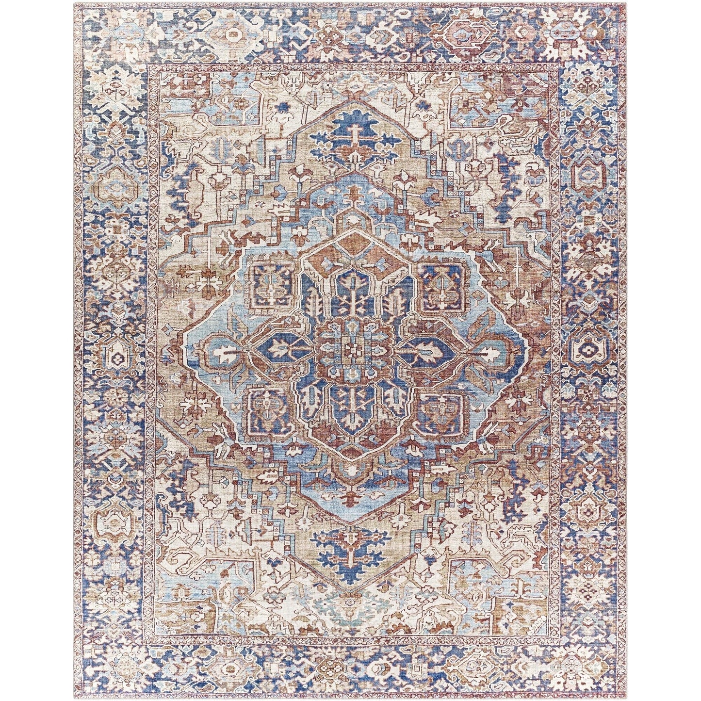 Tapis médaillon traditionnel Livabliss Iris revisité