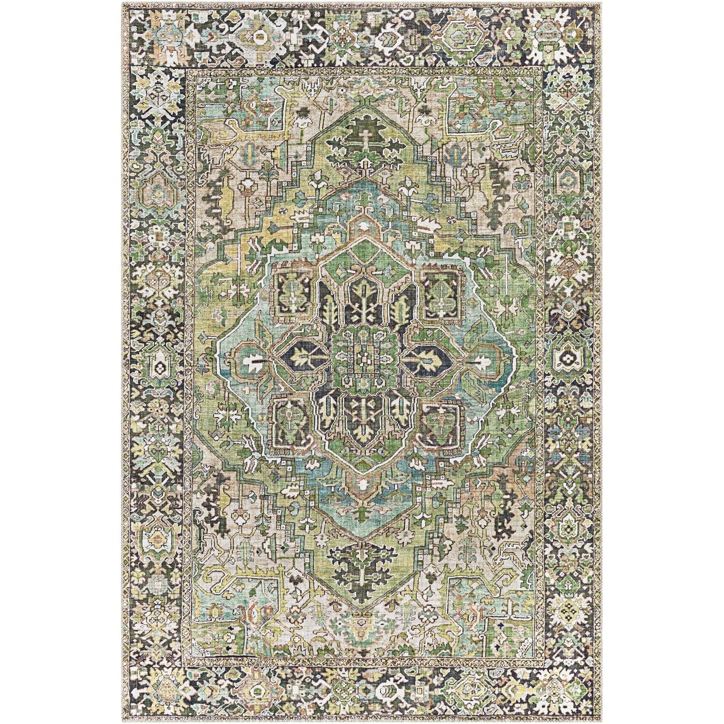 Tapis médaillon traditionnel Livabliss Iris revisité