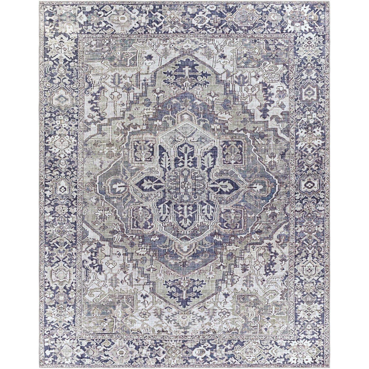 Tapis médaillon traditionnel Livabliss Iris revisité