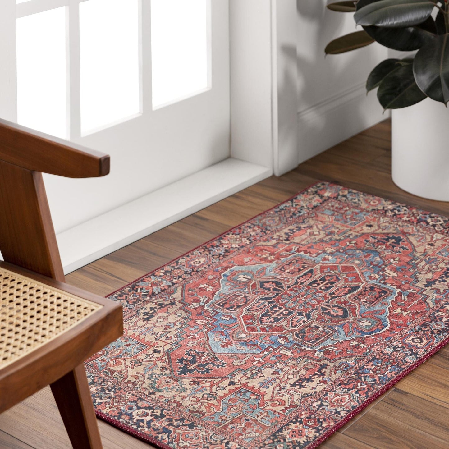 Tapis médaillon traditionnel Livabliss Iris revisité
