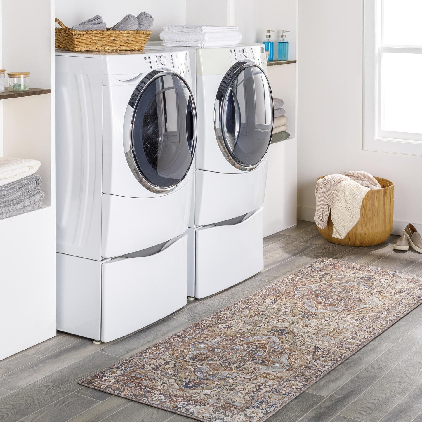 Tapis médaillon traditionnel Livabliss Iris revisité