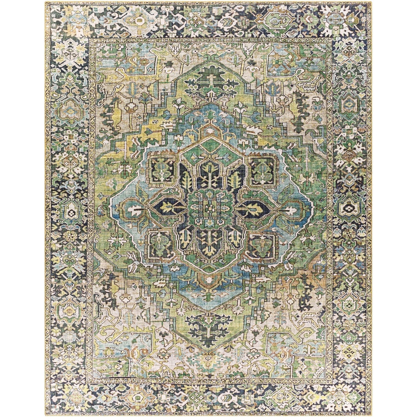 Tapis médaillon traditionnel Livabliss Iris revisité