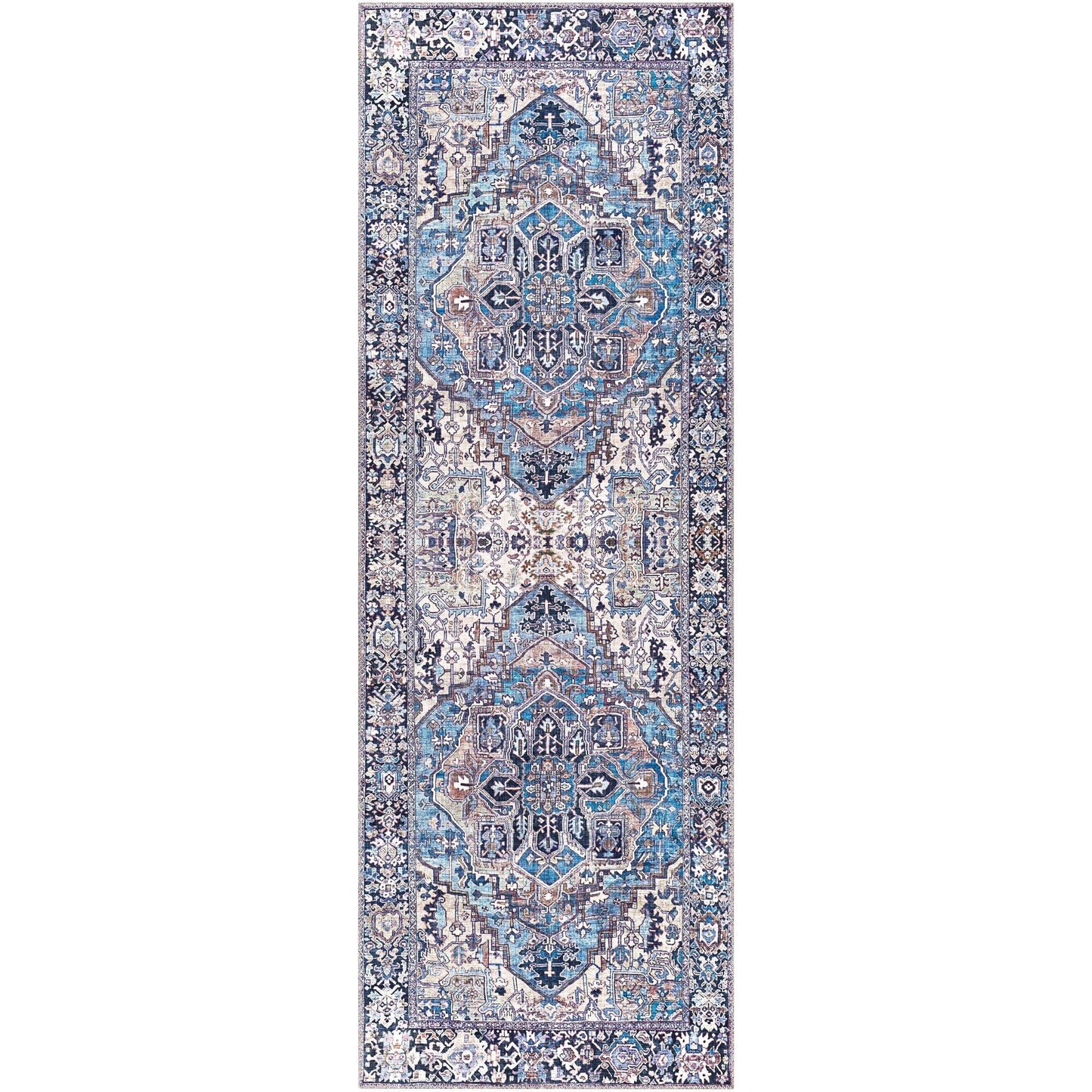 Tapis médaillon traditionnel Livabliss Iris revisité