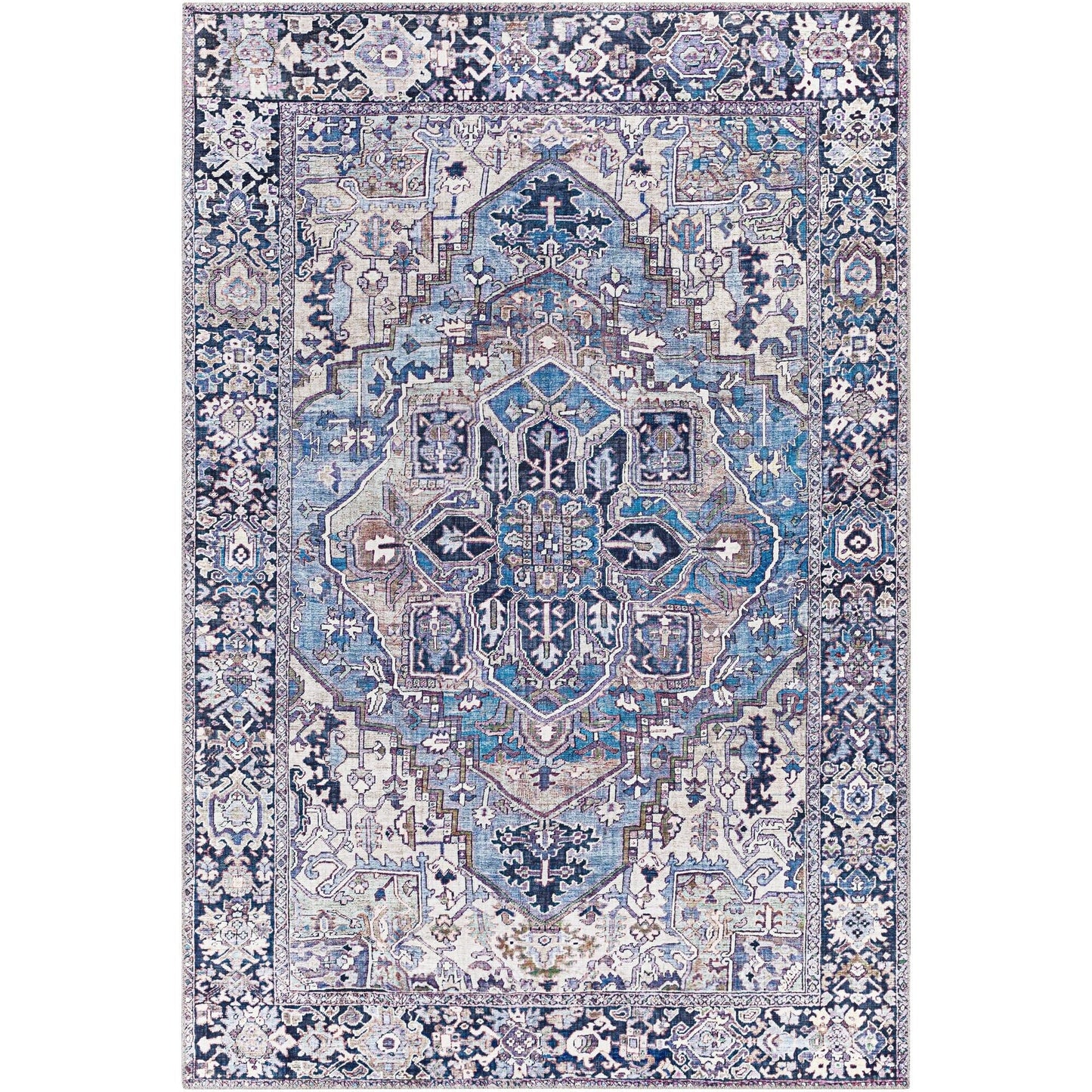 Tapis médaillon traditionnel Livabliss Iris revisité