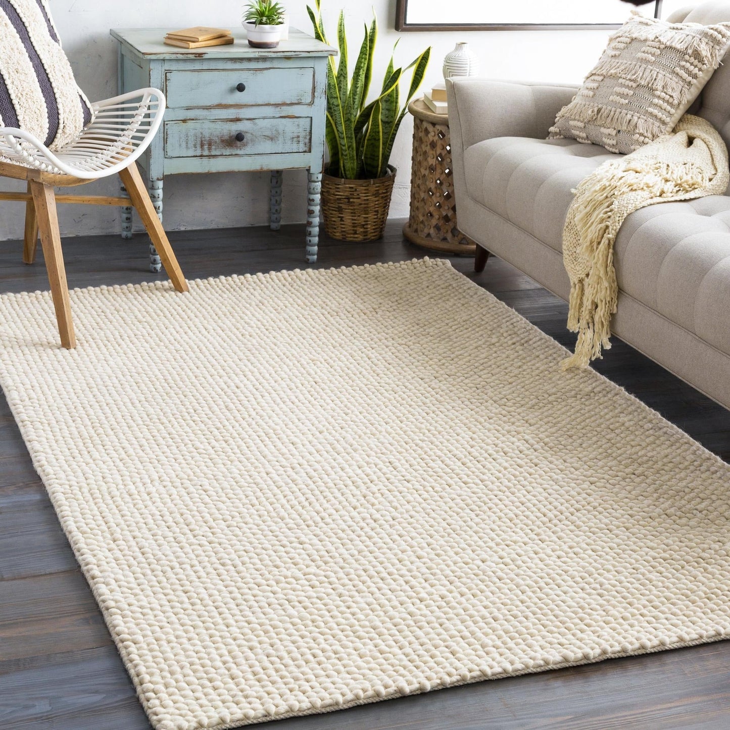 Tapis géométrique scandinave tissé à la main Livabliss Lucerne