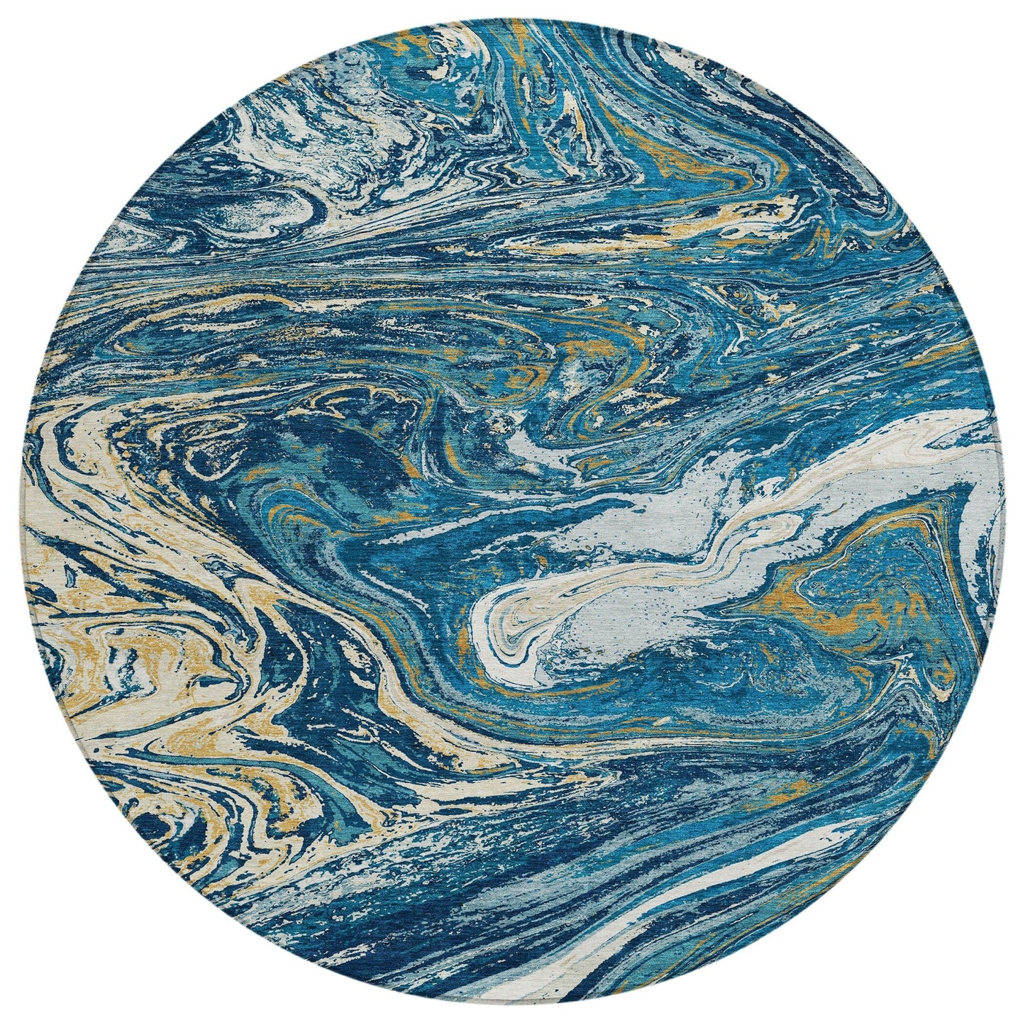 Tapis Chantille abstrait à motifs de coups de pinceau, lavable en machine, pour intérieur et extérieur