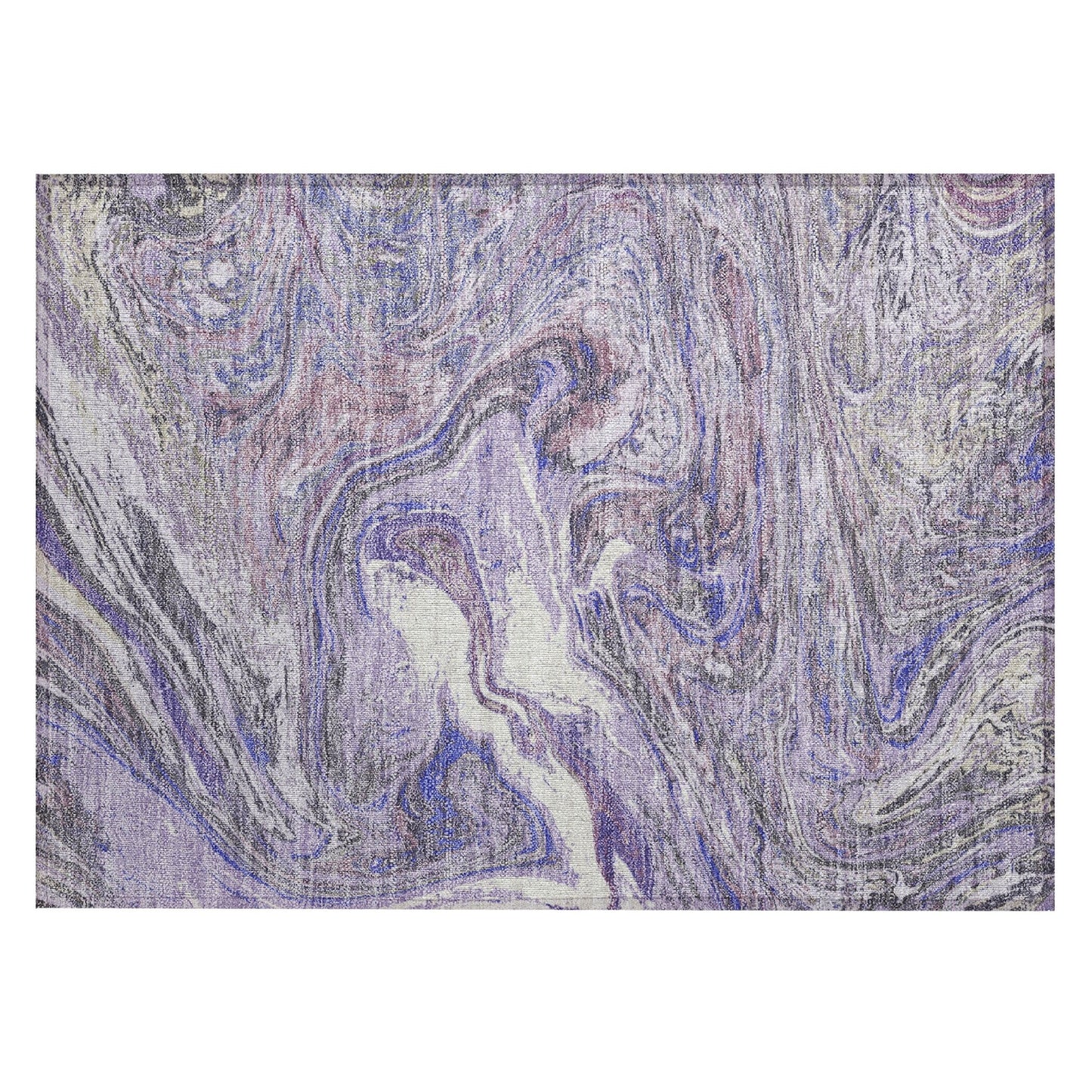 Tapis Chantille abstrait à motifs de coups de pinceau, lavable en machine, pour intérieur et extérieur