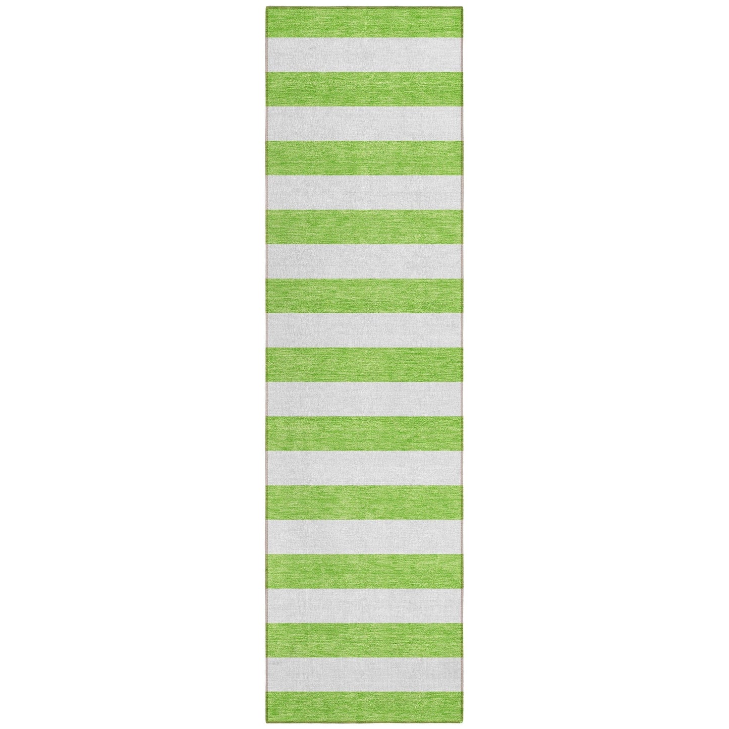 Machine Washable Indoor/ Outdoor Cabana Stripe Chantille Rug